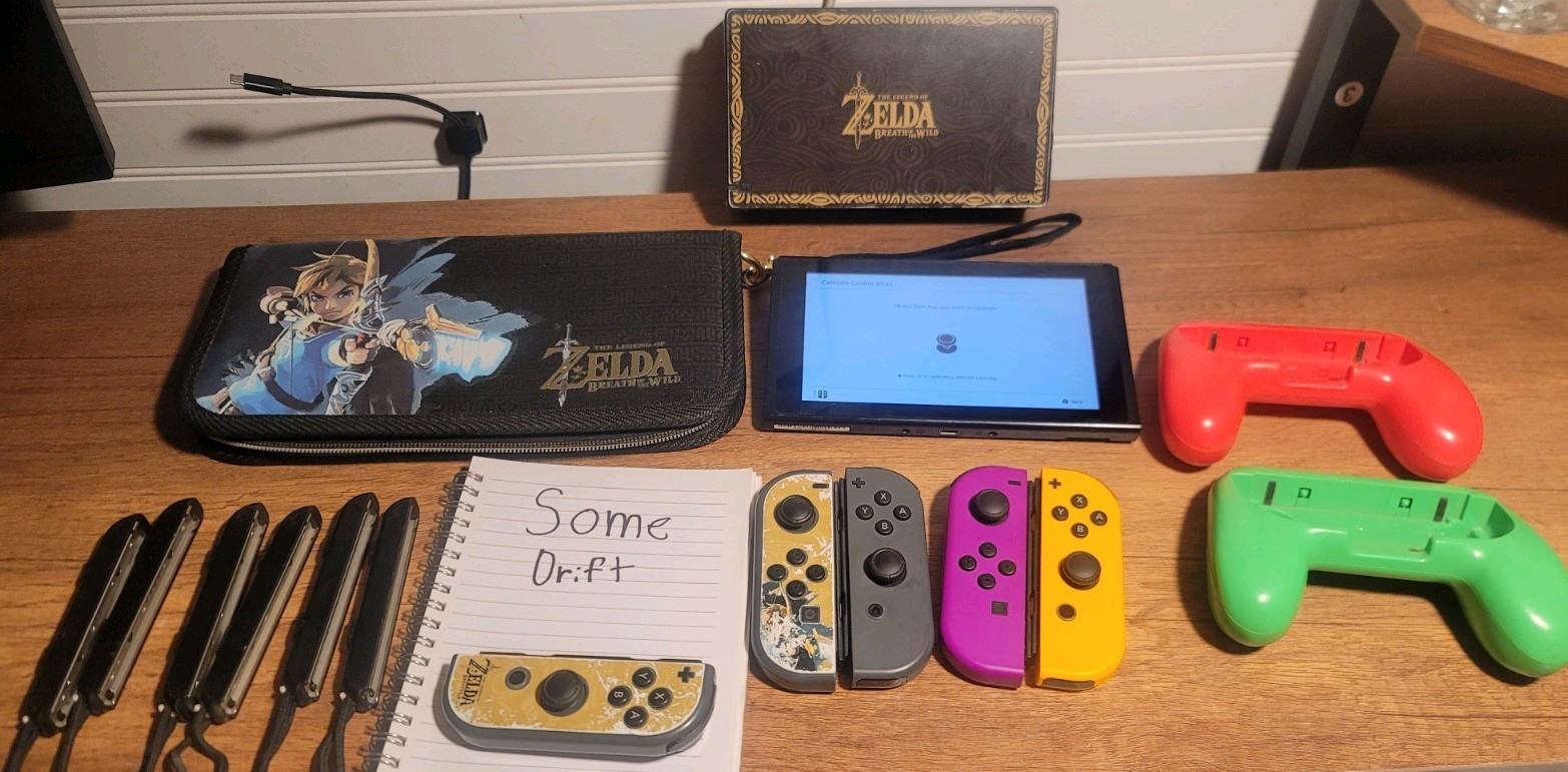 Nintendo Switch w/ Joy-Con Controllers & Zelda Carrying Case and extras