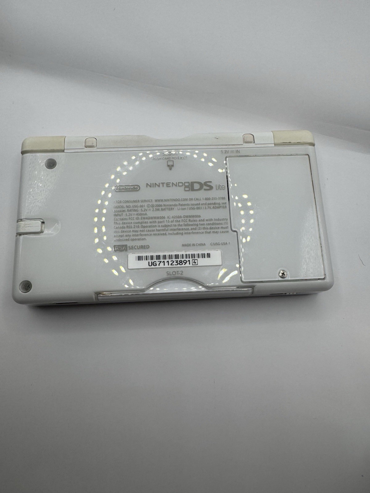US Nintendo DS Lite Handheld Console Polar White Tested/Working W/ Box & Manual