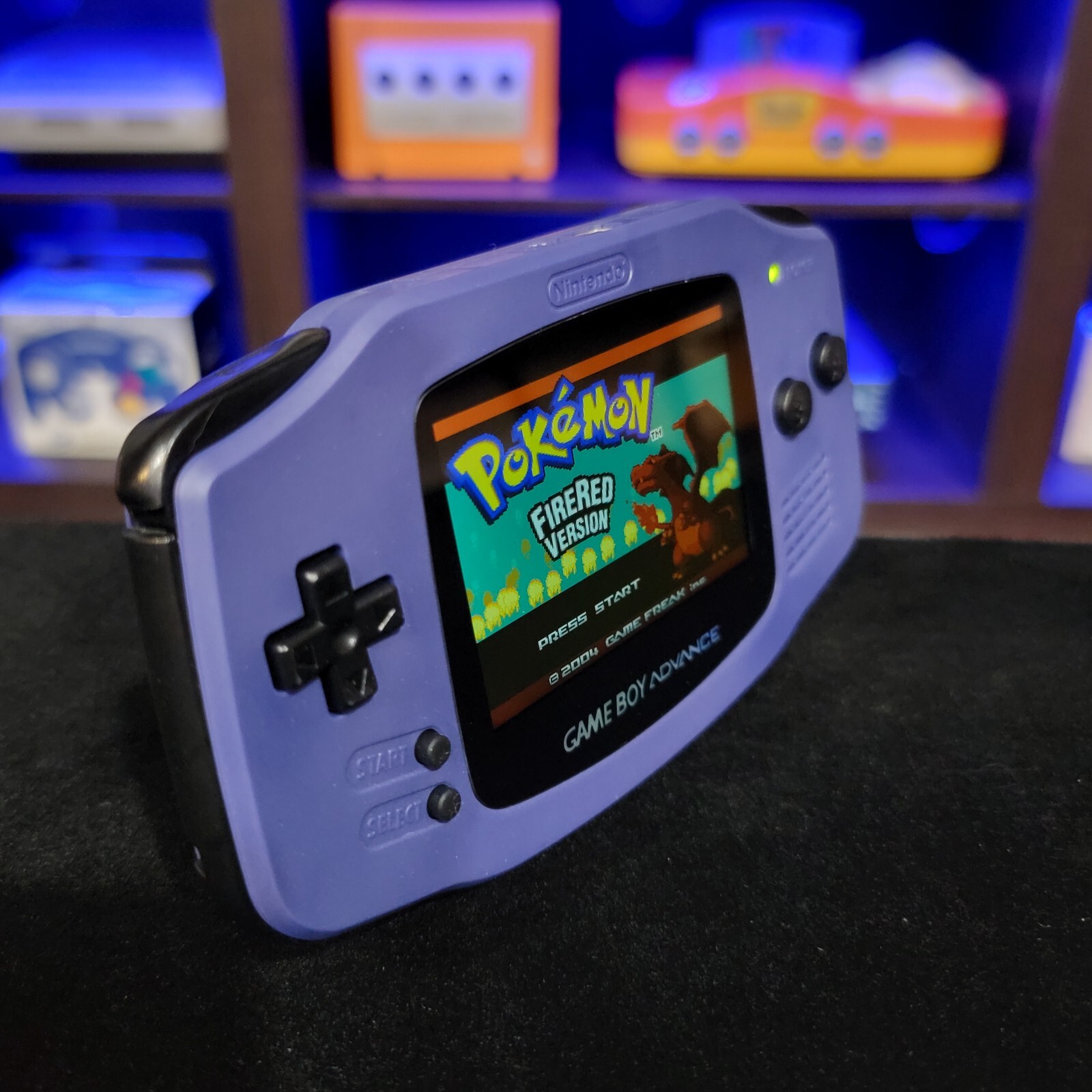 Indigo Game Boy Advance GBA Console with iPS V5 Backlit LCD MOD Console