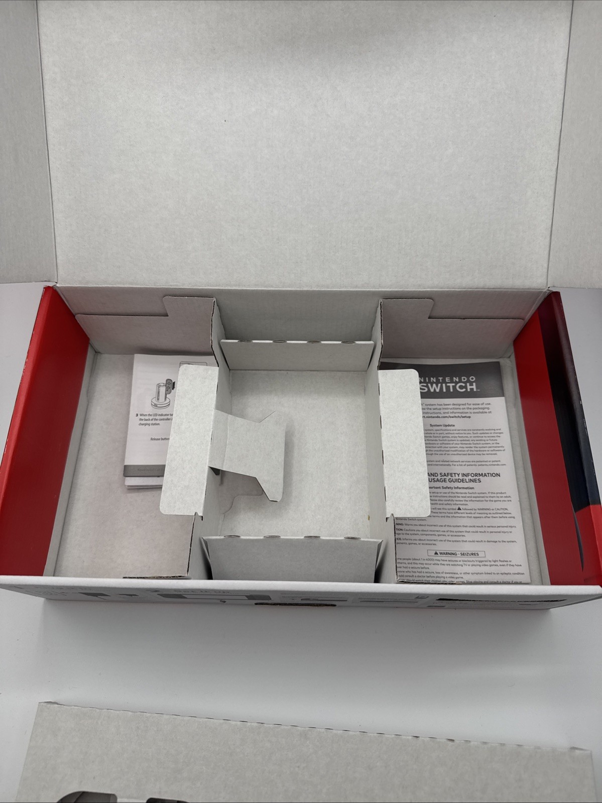 Nintendo Switch Console Box ONLY w/ Inserts & Manual Gray Joy-Con HAC-001 (-01)