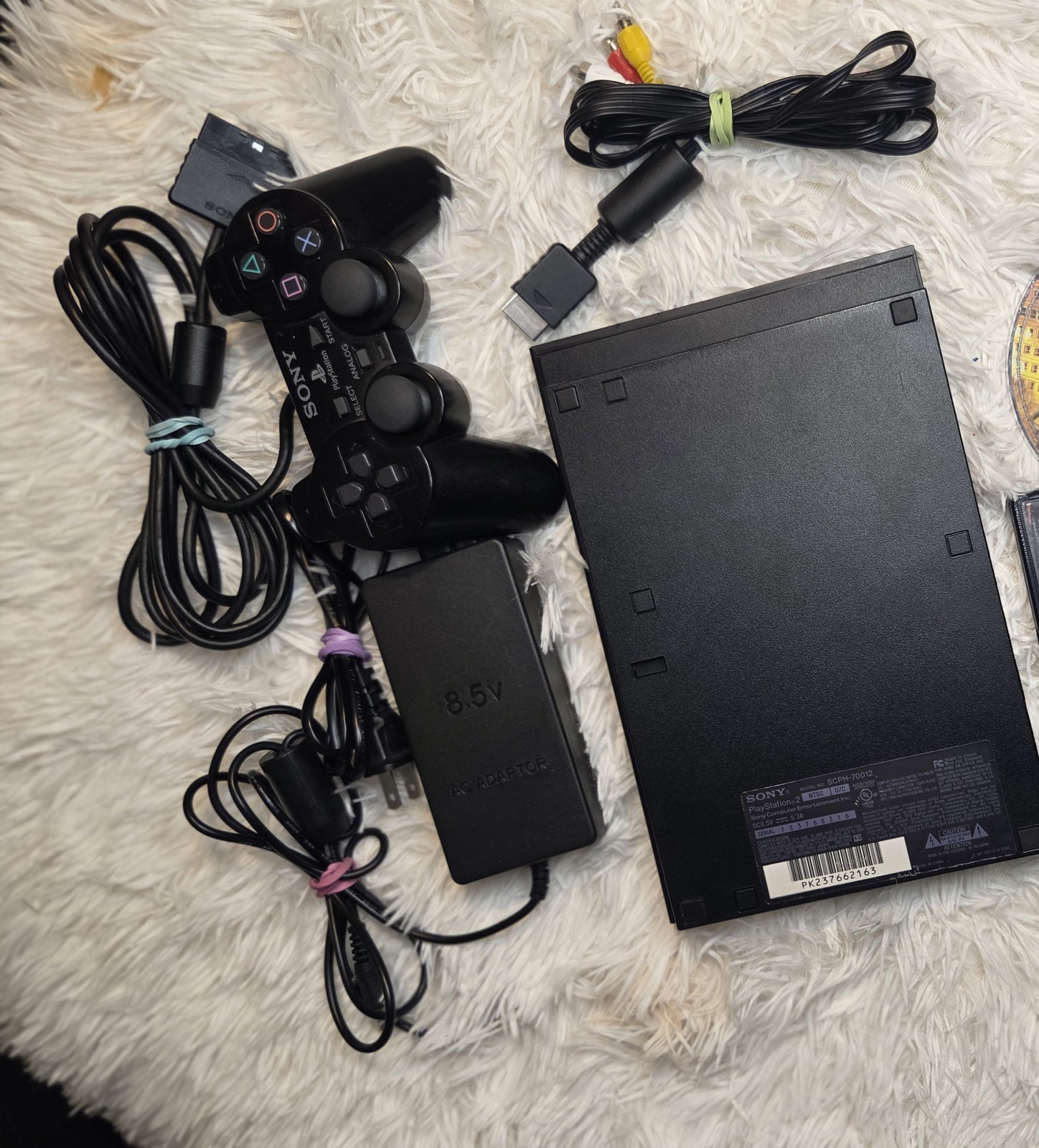Sony PlayStation 2 Slim SCPH-79001 Black NTSC-U/C Console Bundle w/ Controller