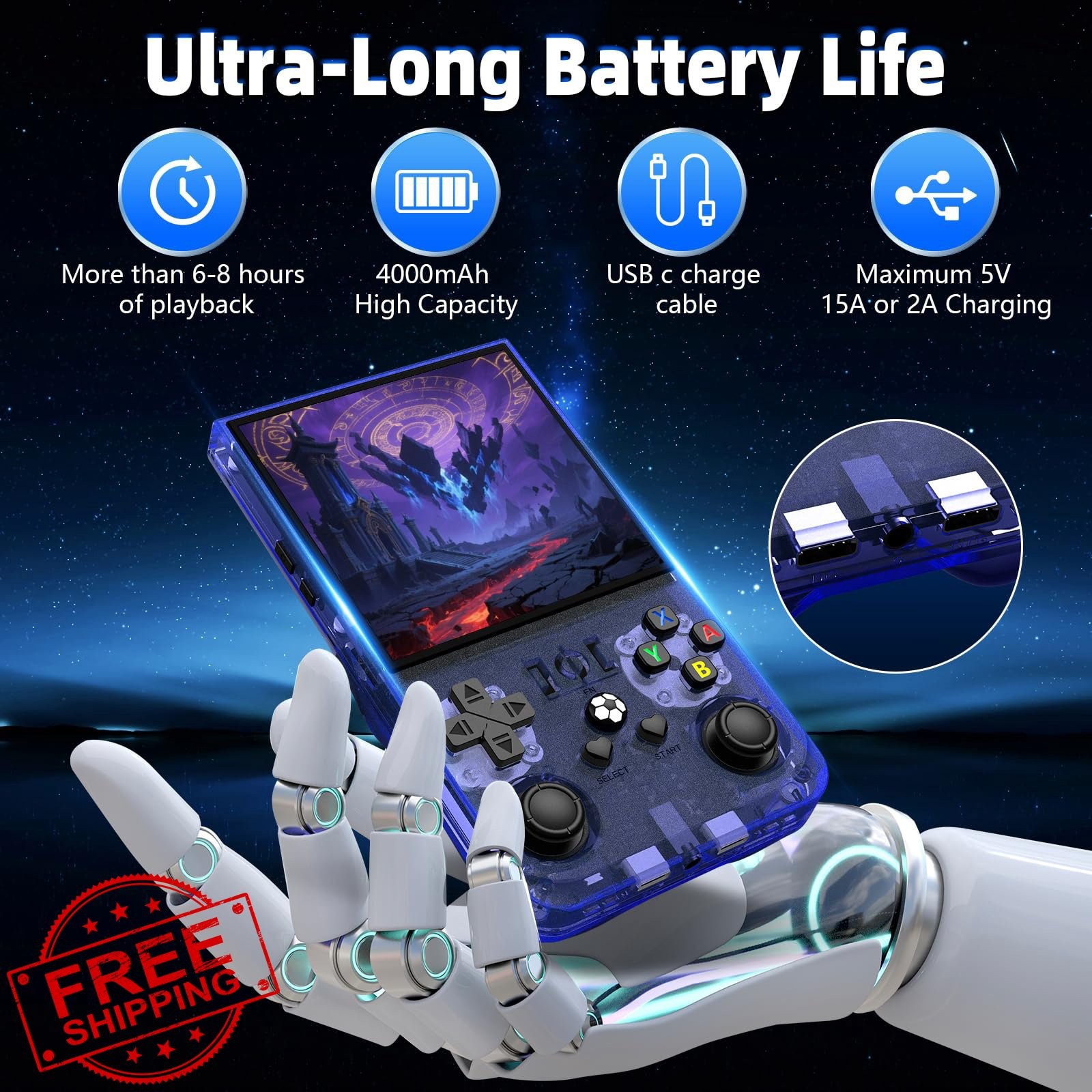 WDYQJE R36MAX Console Lndigo Blue 128gb