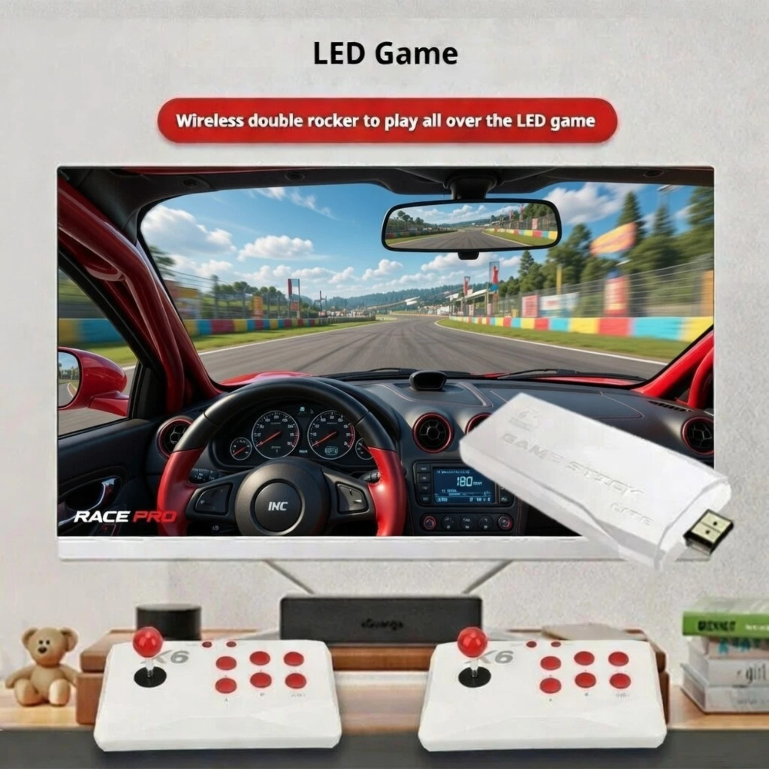 X6 Retro Video Game Console 4K HD 2.4G Wireless 64GB 15000 Games
