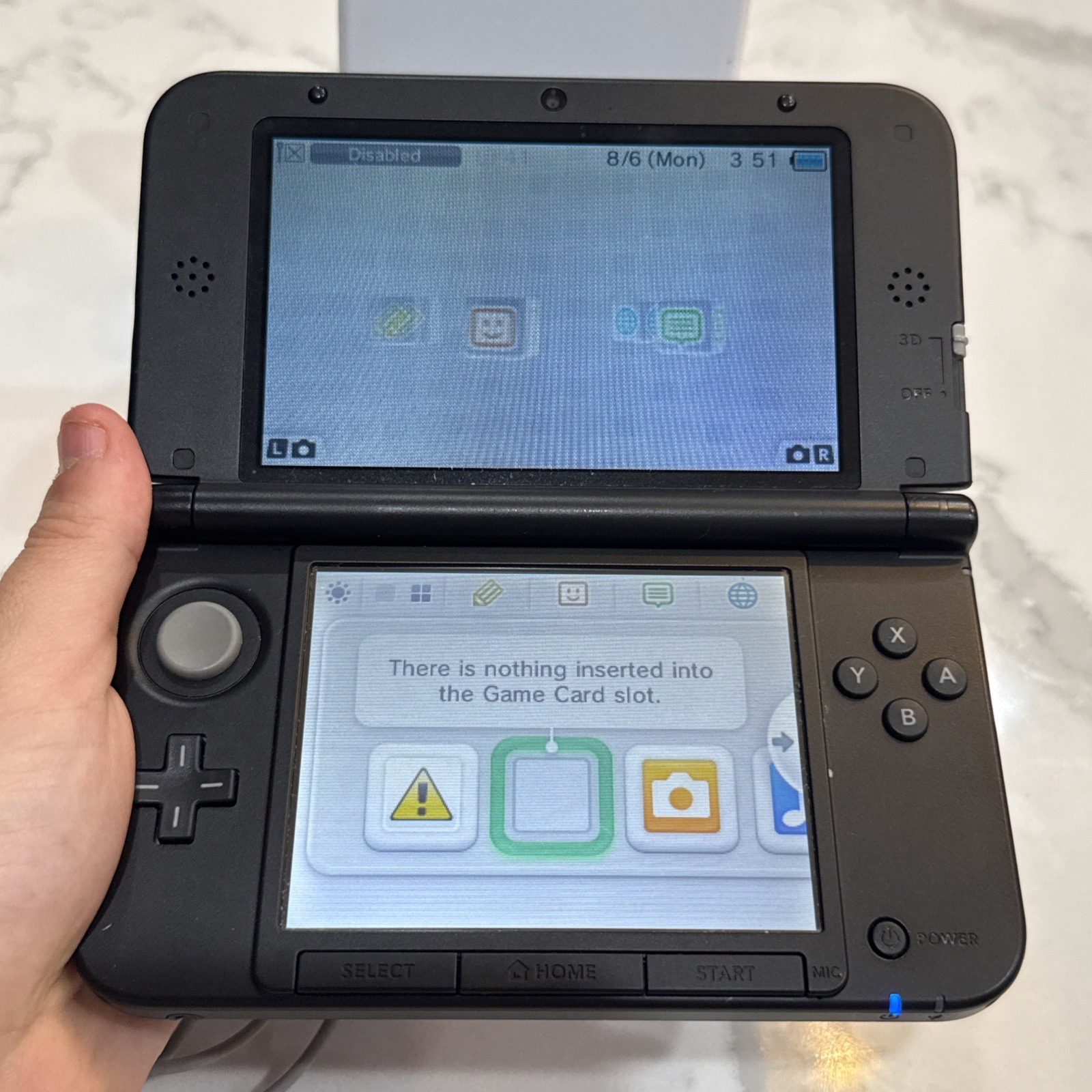 Nintendo 3DS XL Handheld System Console – Blue – Tested + Charger & Mario!