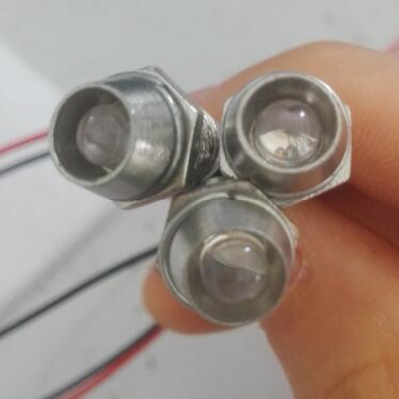 2,3mm Blue 12V Car/Boat LED + Metal Holder Bezel,3HB ling