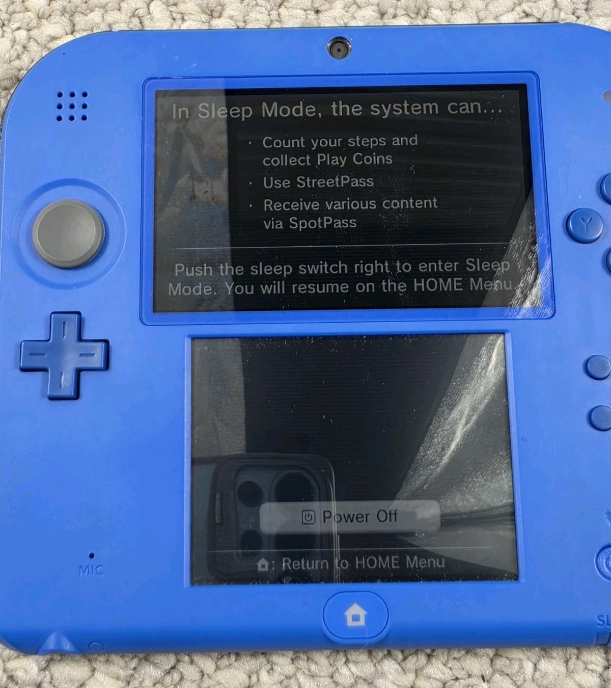 Nintendo 2DS Super Mario Bros Console Electric Blue w/ Extras Tested Working