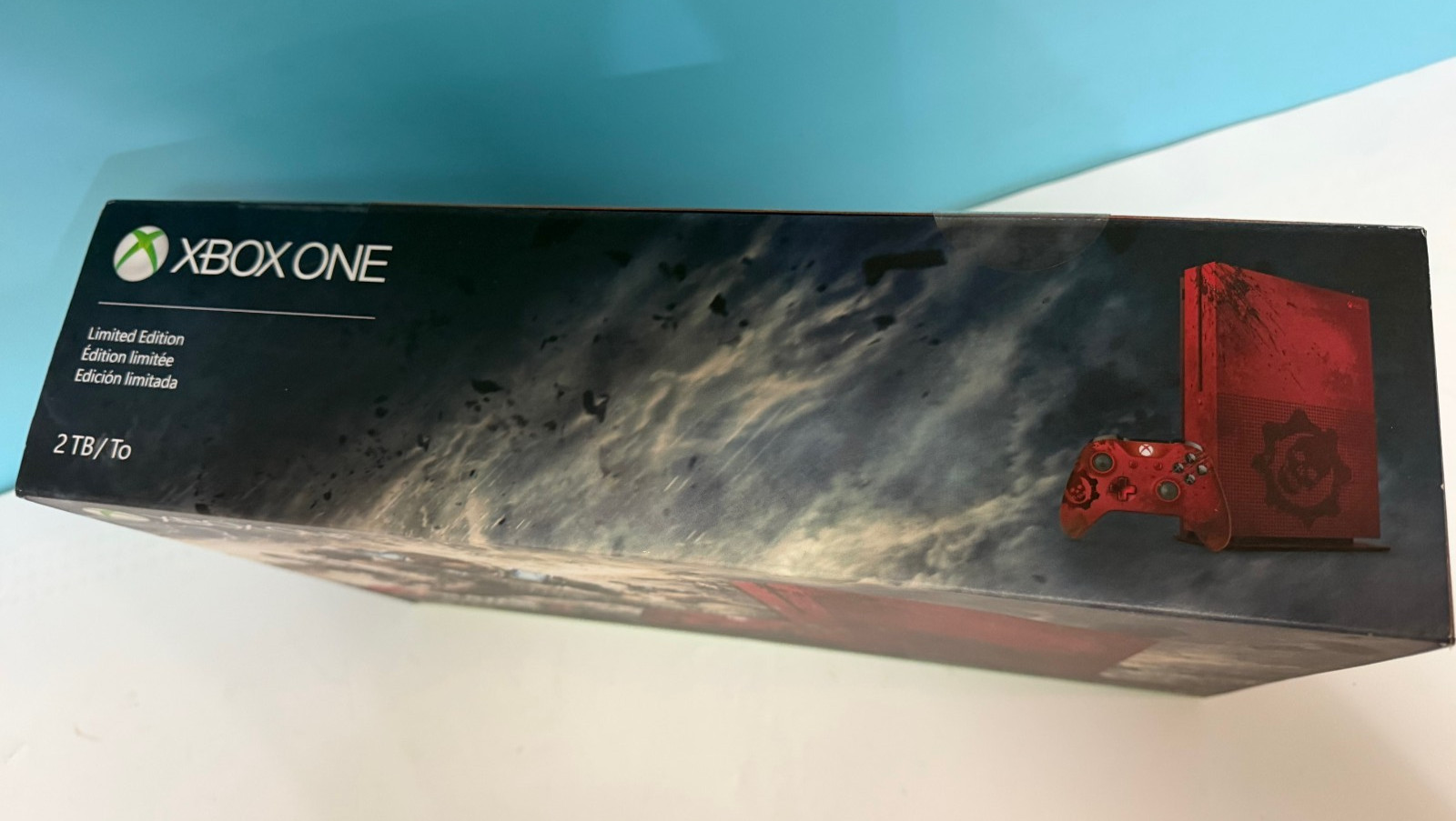 NEW Microsoft Xbox One S Gears of War 4 Limited Edition 2 TB Crimson Red Console