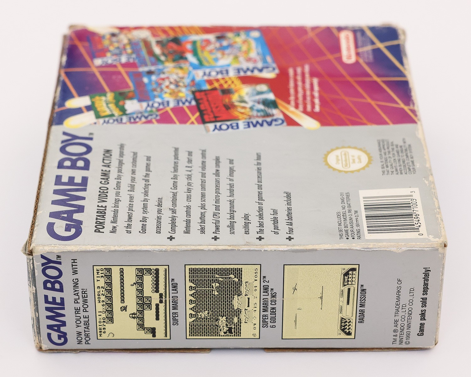 Original Nintendo Game Boy GB Hong Kong HK Mani Release DMG-01 1993 with Manual