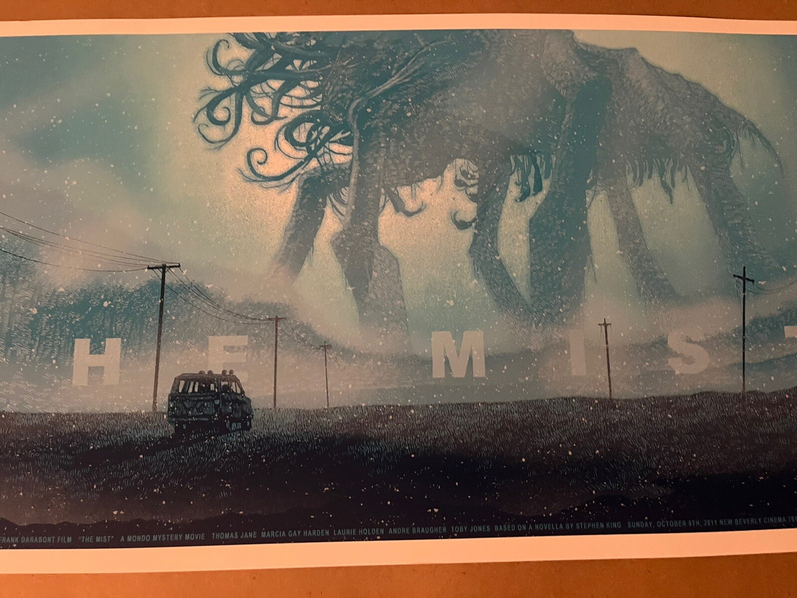 SIGNED The Mist Mondo Mystery Movie Poster Daniel Danger Art Print Darabont Film