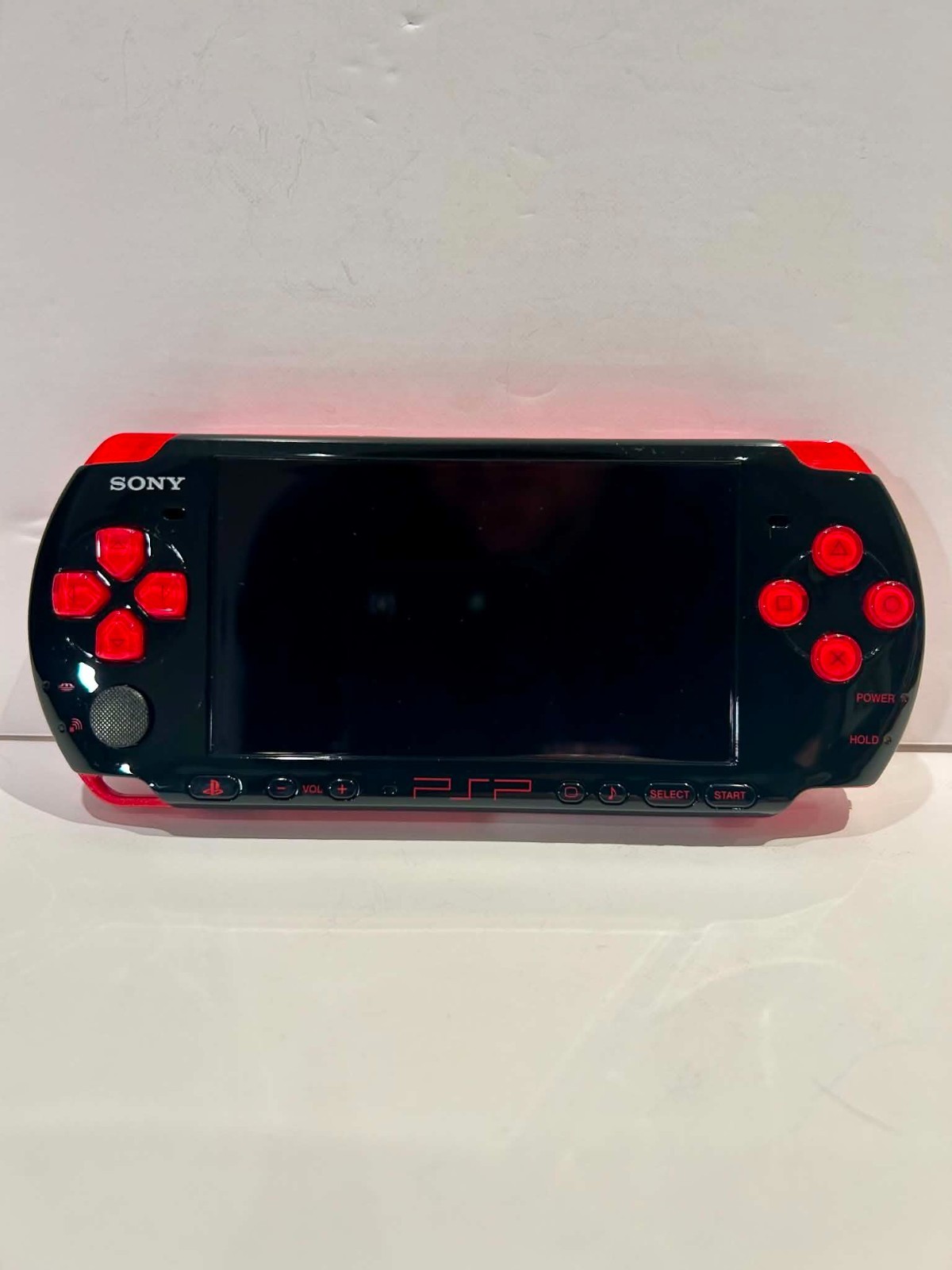 PSP 3000 (3001) God of War Limited Edition Black & Red Tested Working No Charger