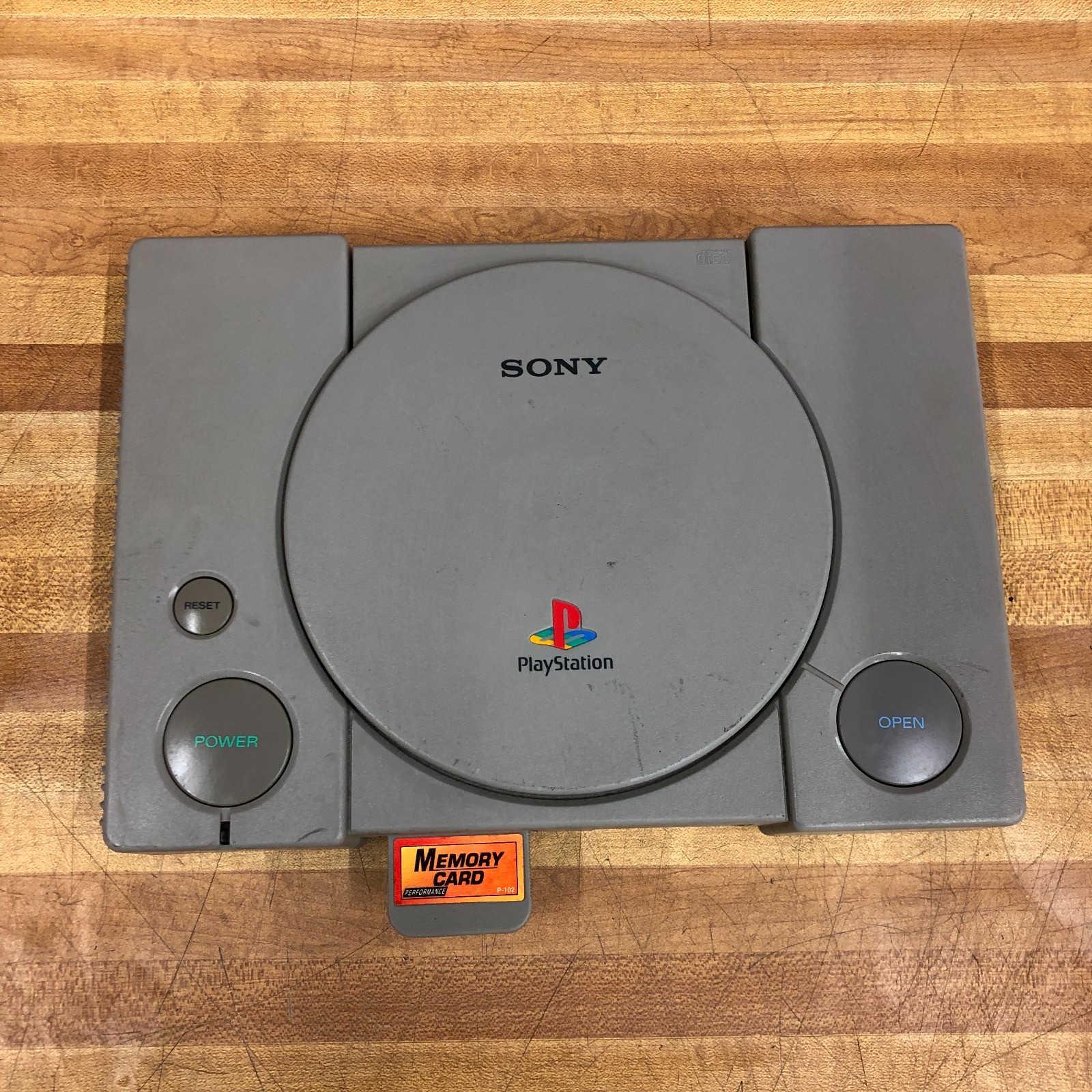 PlayStation Sony Gray Console Only w/Memory Card Works Excellent Condition
