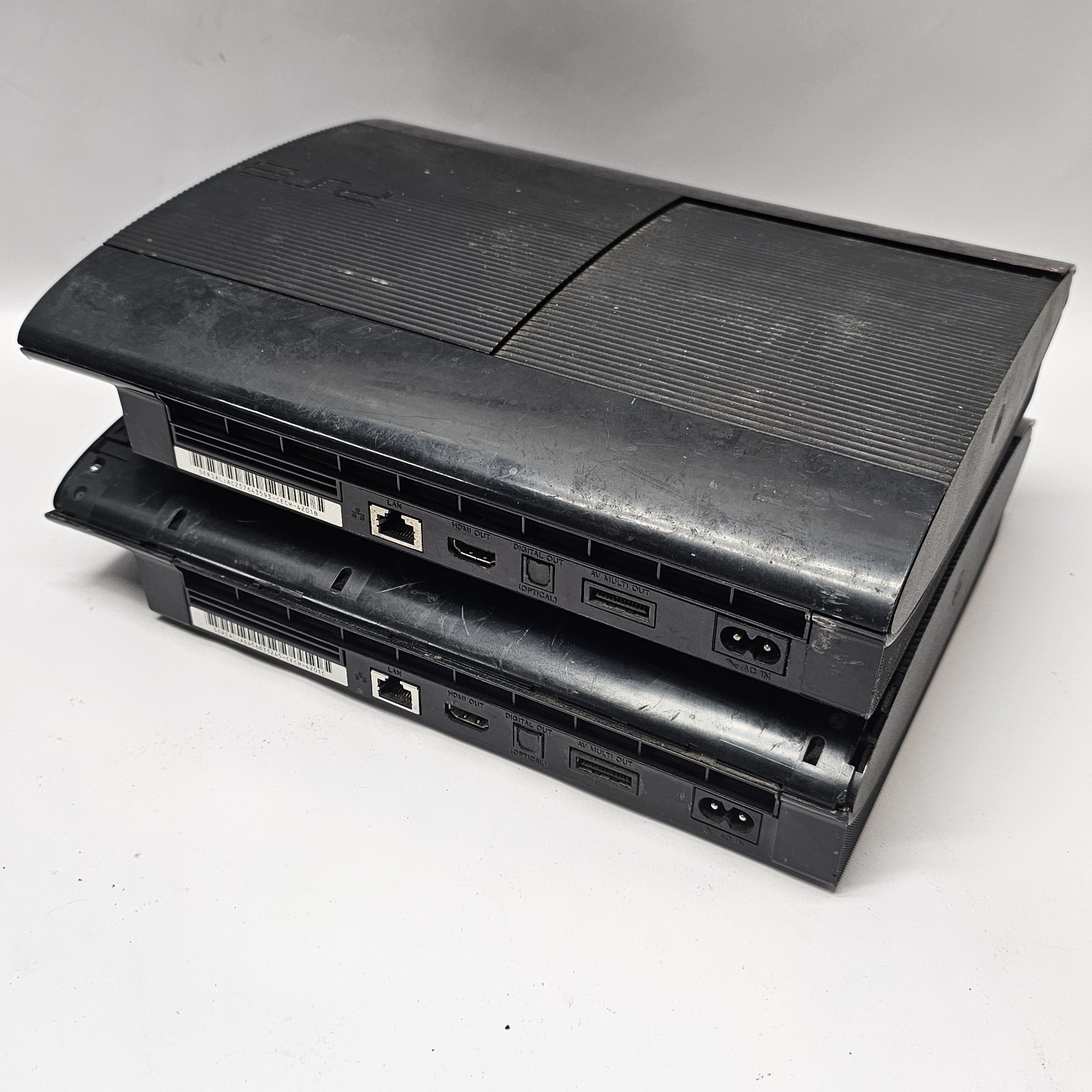 Sony PlayStation 3 Super Slim CECH-4201B/C CONSOLE ONLY LOT OF 2 UNTESTED AS IS