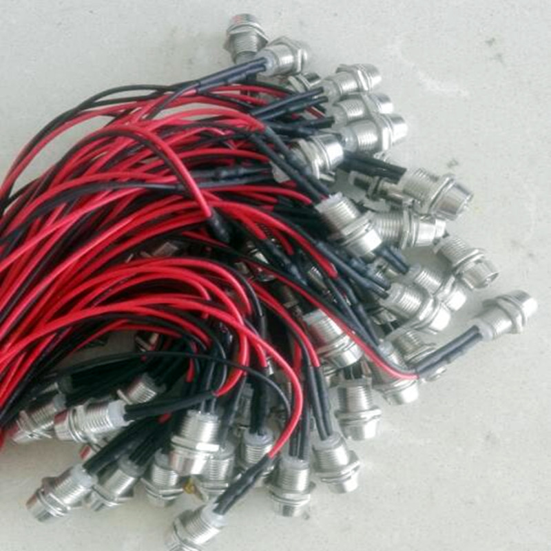 10pcs 3mm Red 12V Car,Boat LED + Metal Holder Bezel, 3HR ay