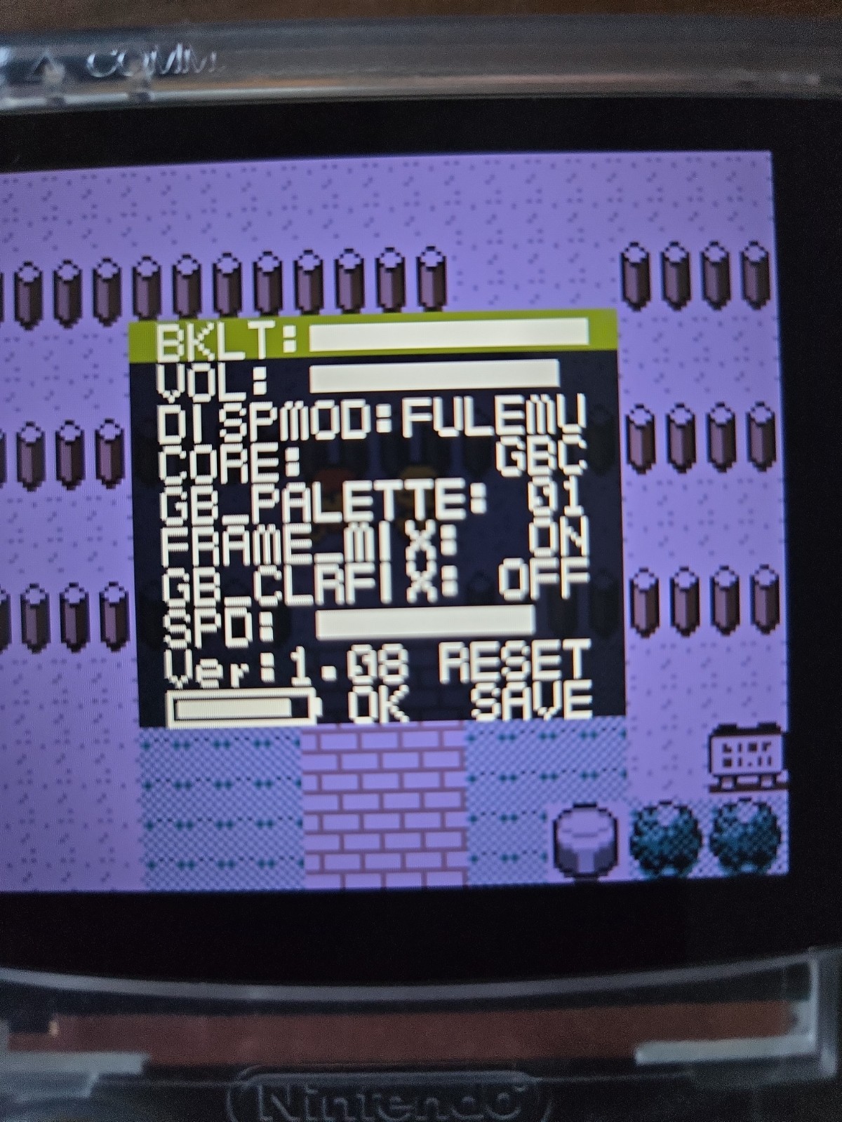 Clear FPGBC Gameboy GBC Funnyplaying IPS Screen USB-C Recharge W/ Gold Buttons
