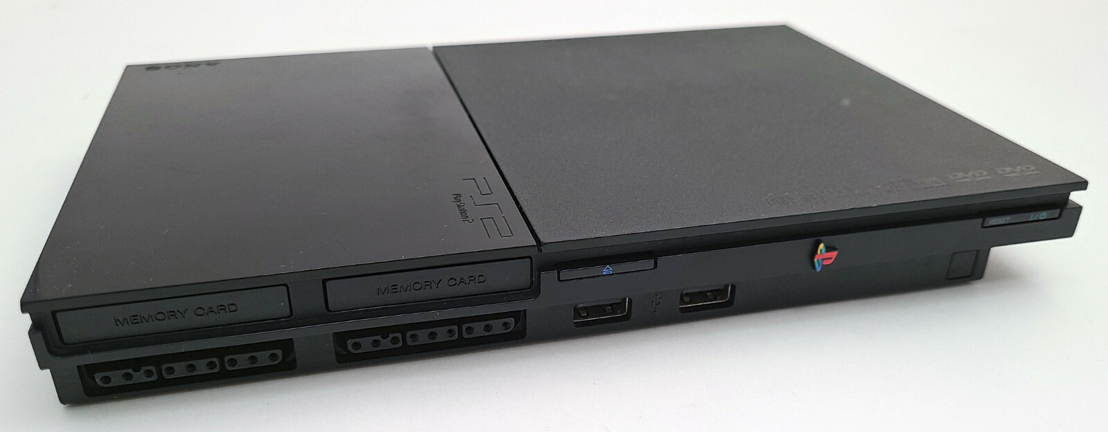 2 WIRELESS CONTROLLERS Sony PS2 SLIM Game System Gaming Console PLAYSTATION-2