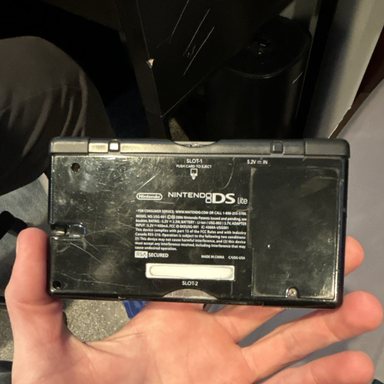 Nintendo DS Lite Dual Screen Handheld System Black