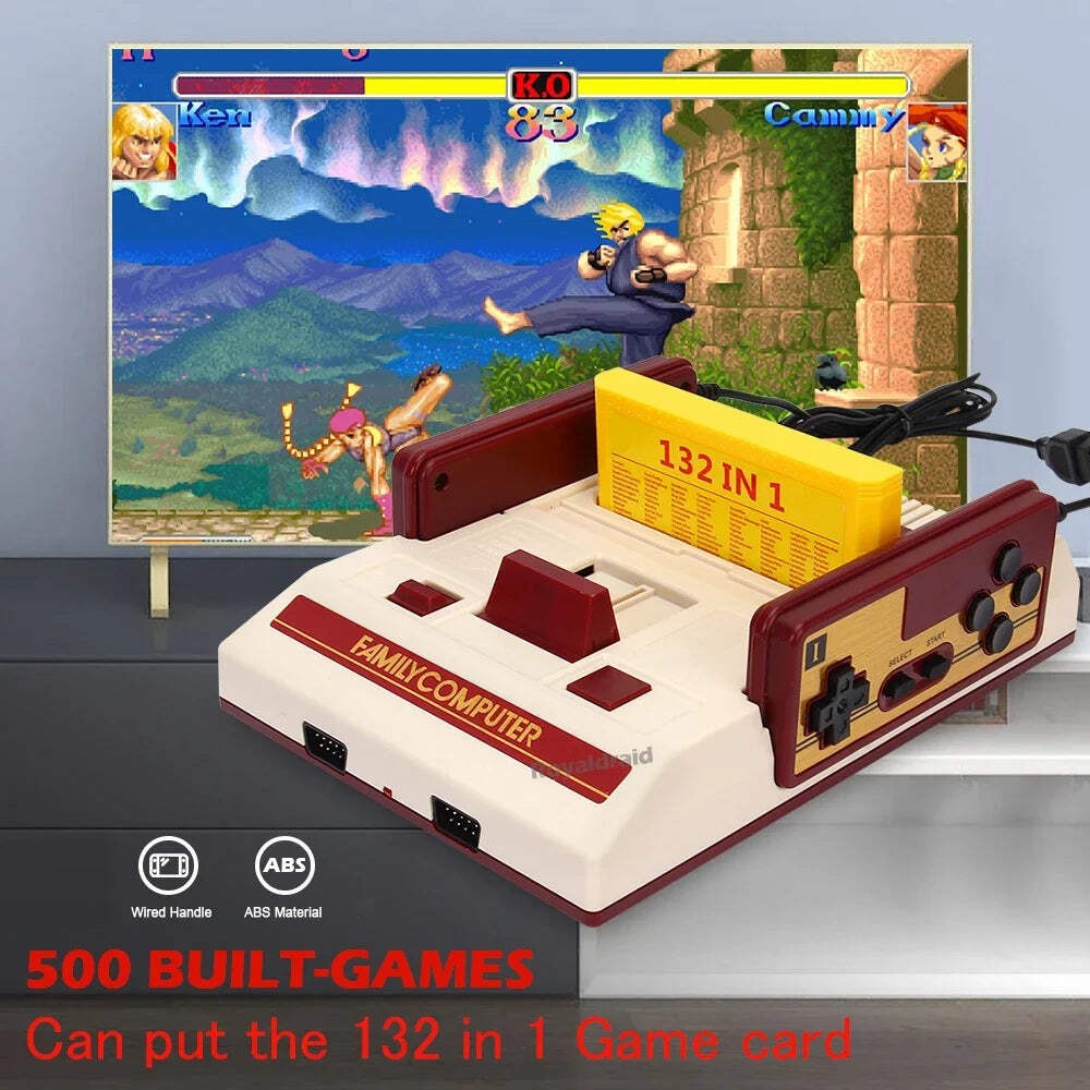 8 Bit Video Game Console Built in 500 Classic Games Family Computer TV Game Cons