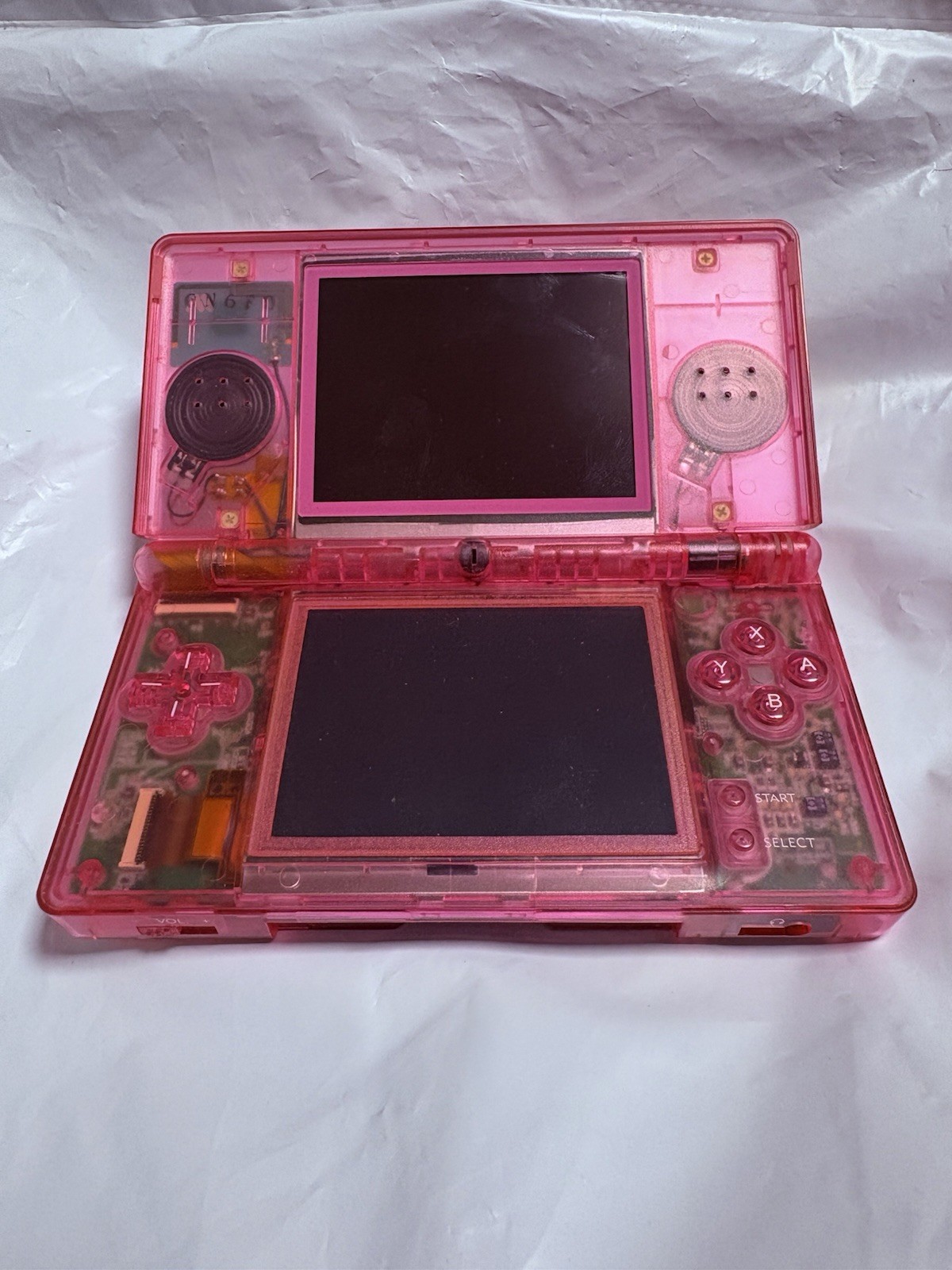 Nintendo DS Lite console pink Custom Transparent Clear Edition