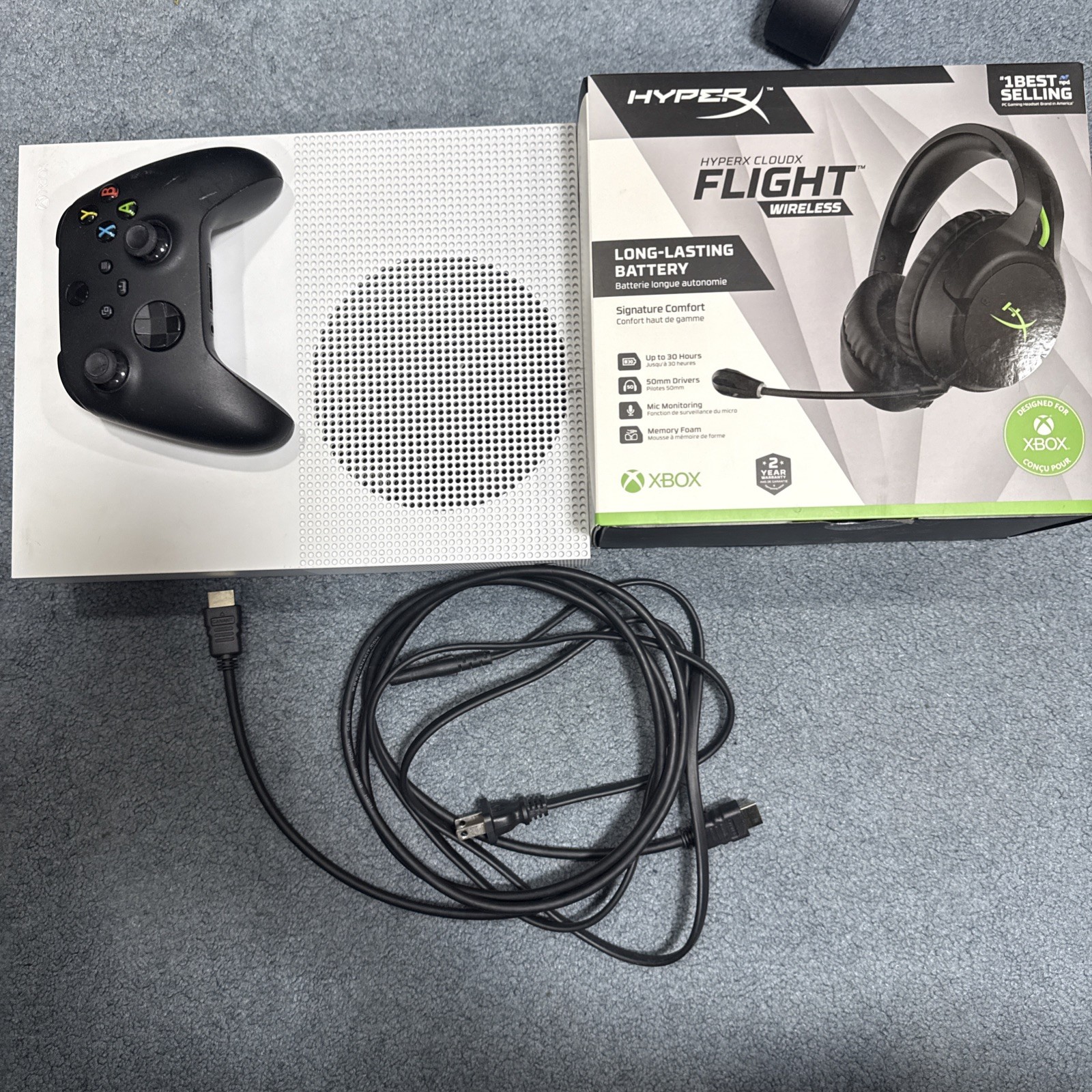 Xbox One S 1TB Console, Wireless Controller, Wireless Headset and mic