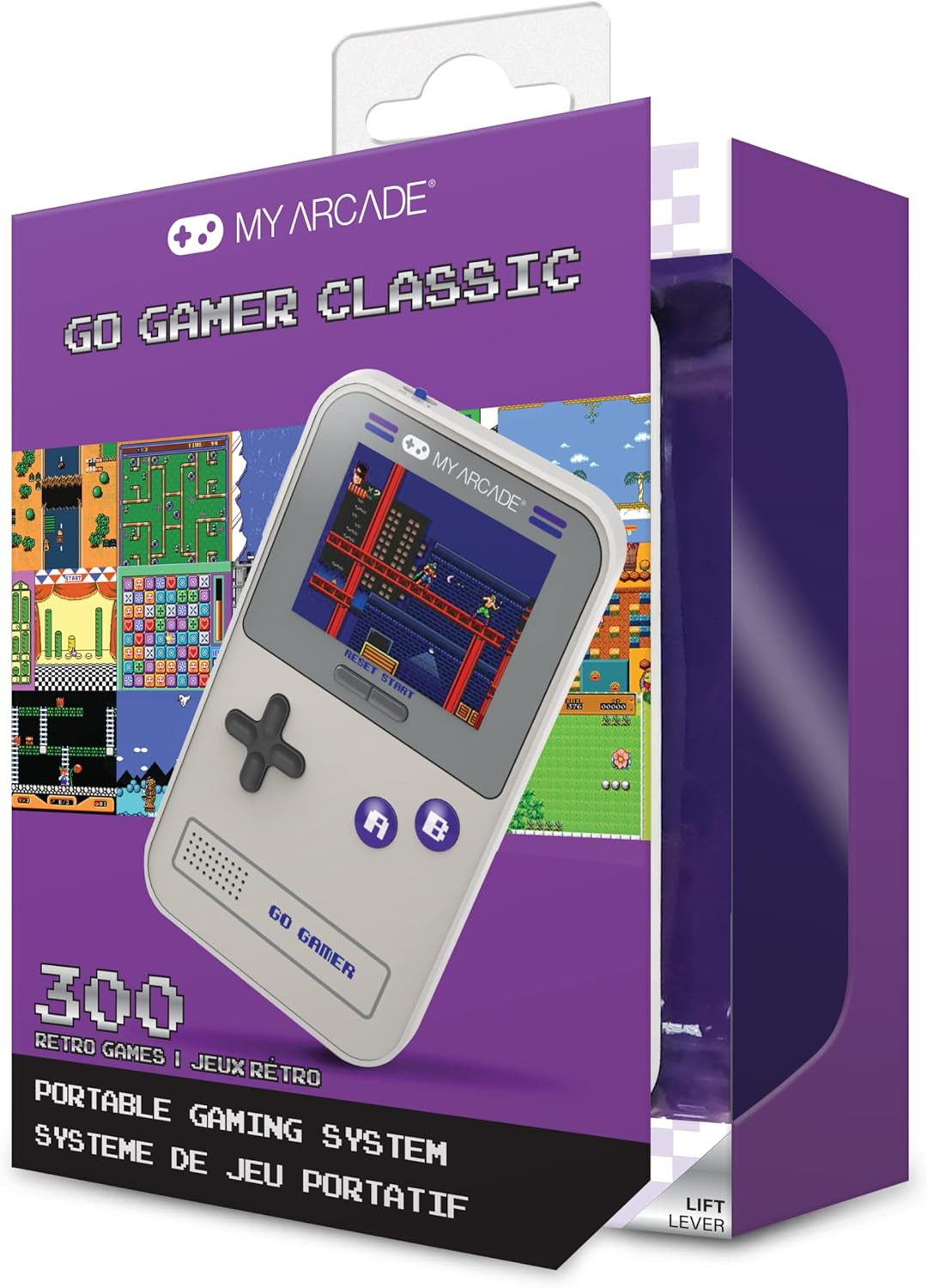 Go Gamer Classic-Purple: Preloaded Game Console with 300 Games