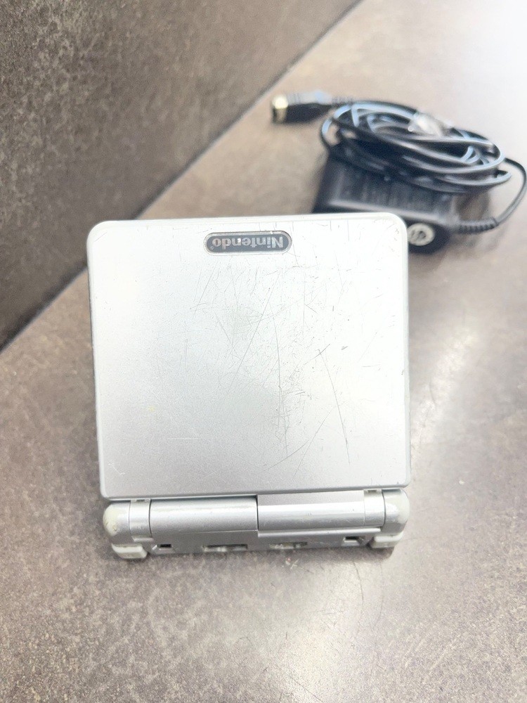 Nintendo Game Boy Advance SP Silver Handheld System (AGS-001)