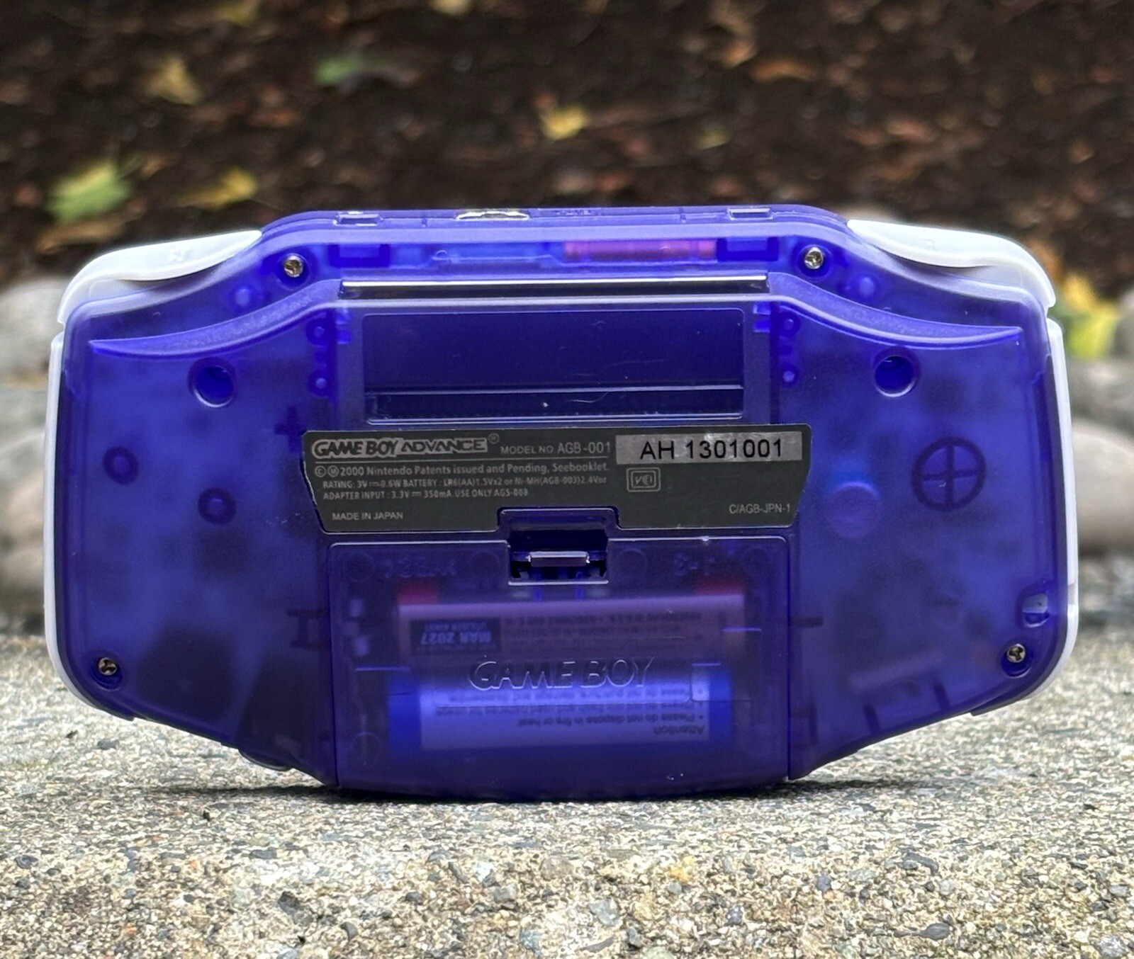 Clear Purple Modded Gameboy Advance Retro Gaming Console with IPS V2 & USB C Mod