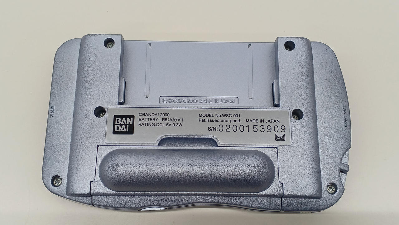BANDAI WonderSwan Color SWJ-777C2B Crystal Silver Japan Tested Console Used