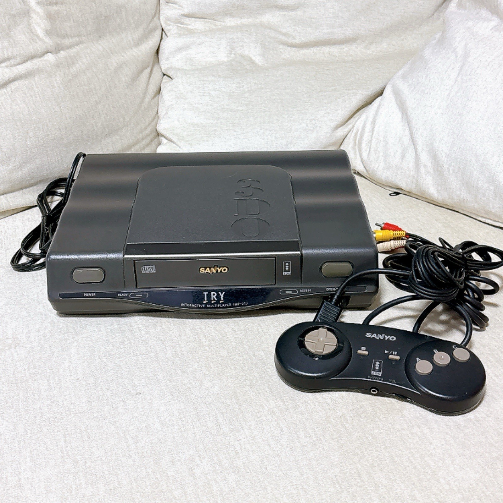 SANYO 3DO TRY IMP-21 Console Controller Manual AV Cable Tested Japan