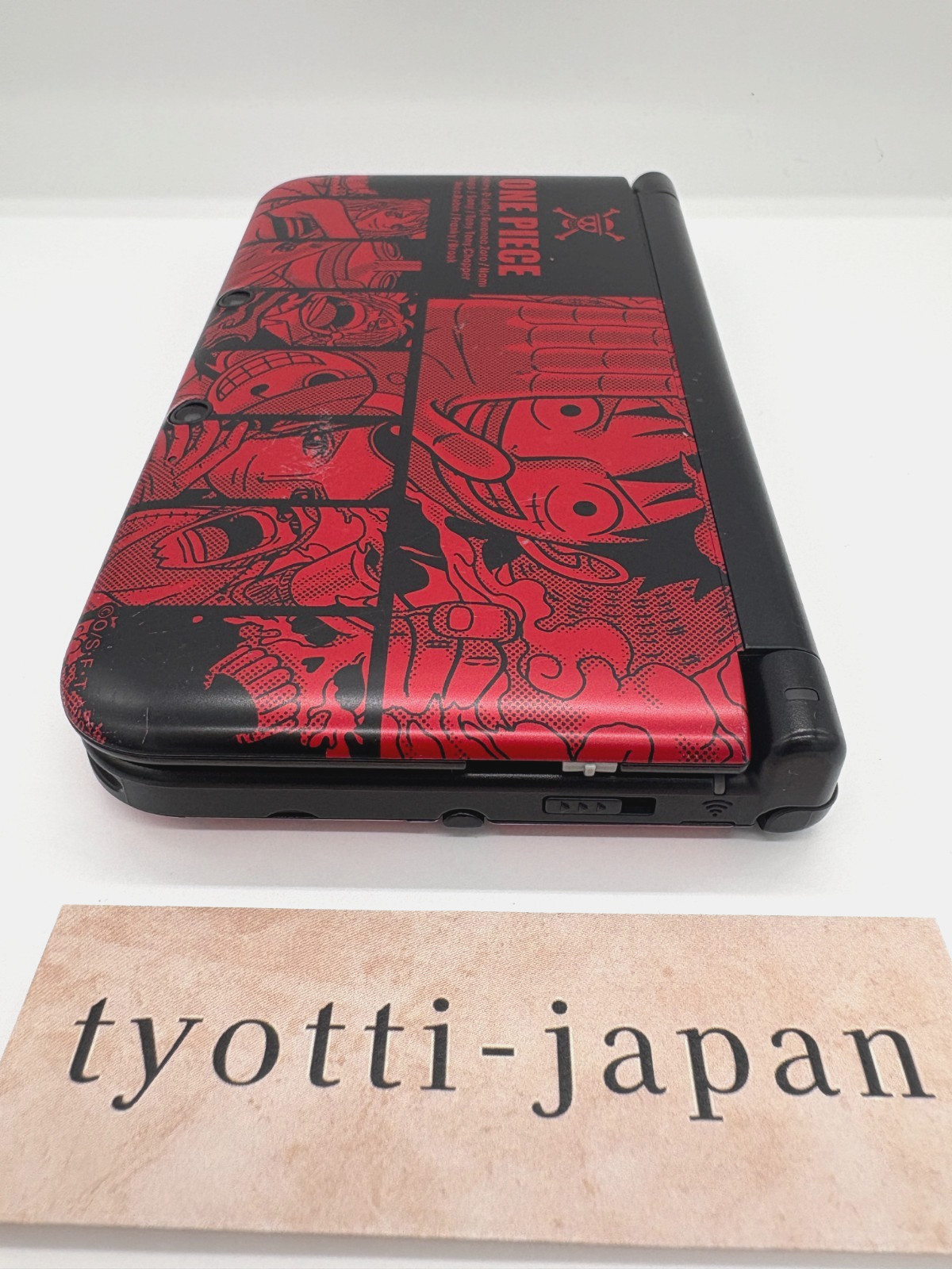 3DS LL Luffy Red Console W/Stylus One Piece Unlimited World R, works good