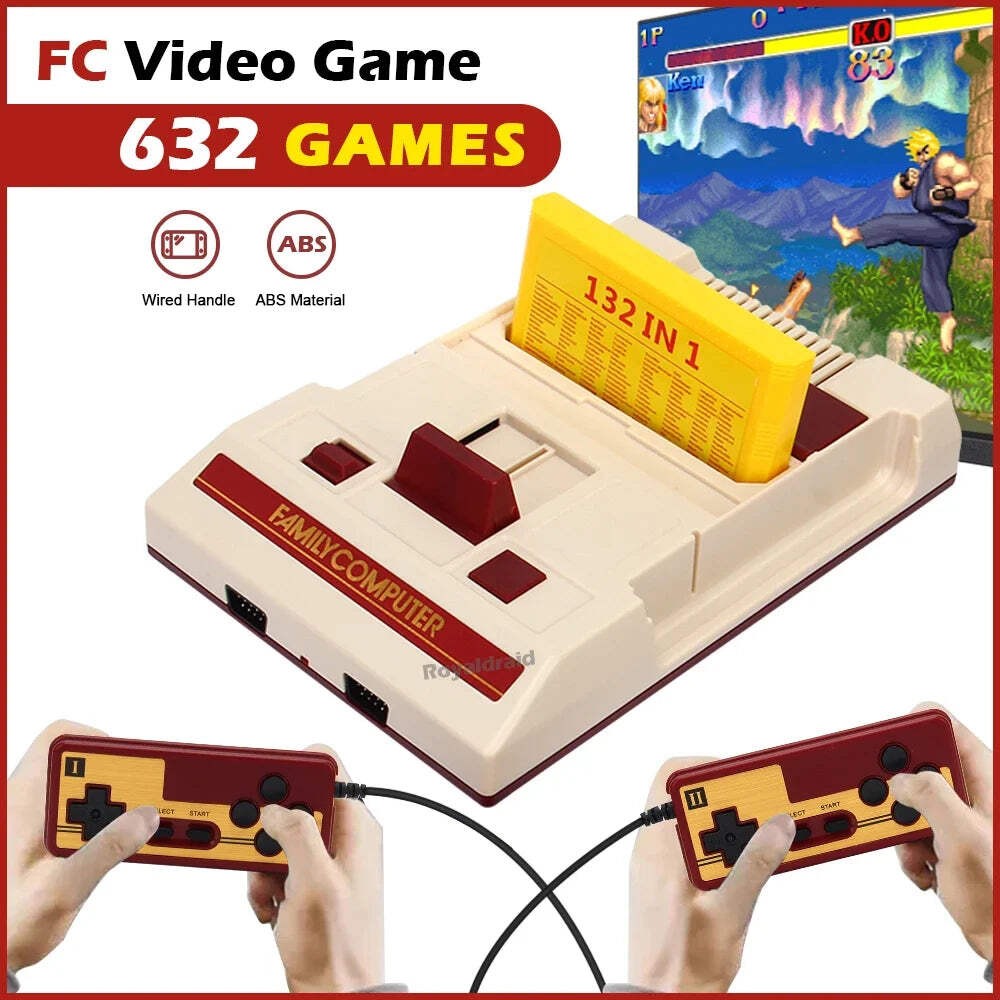 8 Bit Video Game Console Built in 500 Classic Games Family Computer TV Game Cons