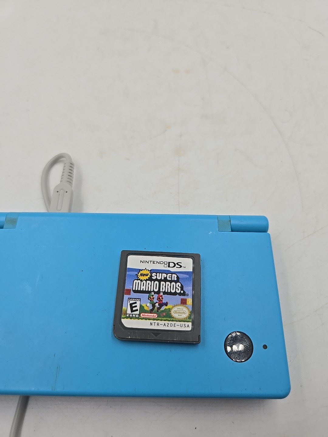 nintendo dsi console Blue Adapter & Pen With Super Mario Game Working