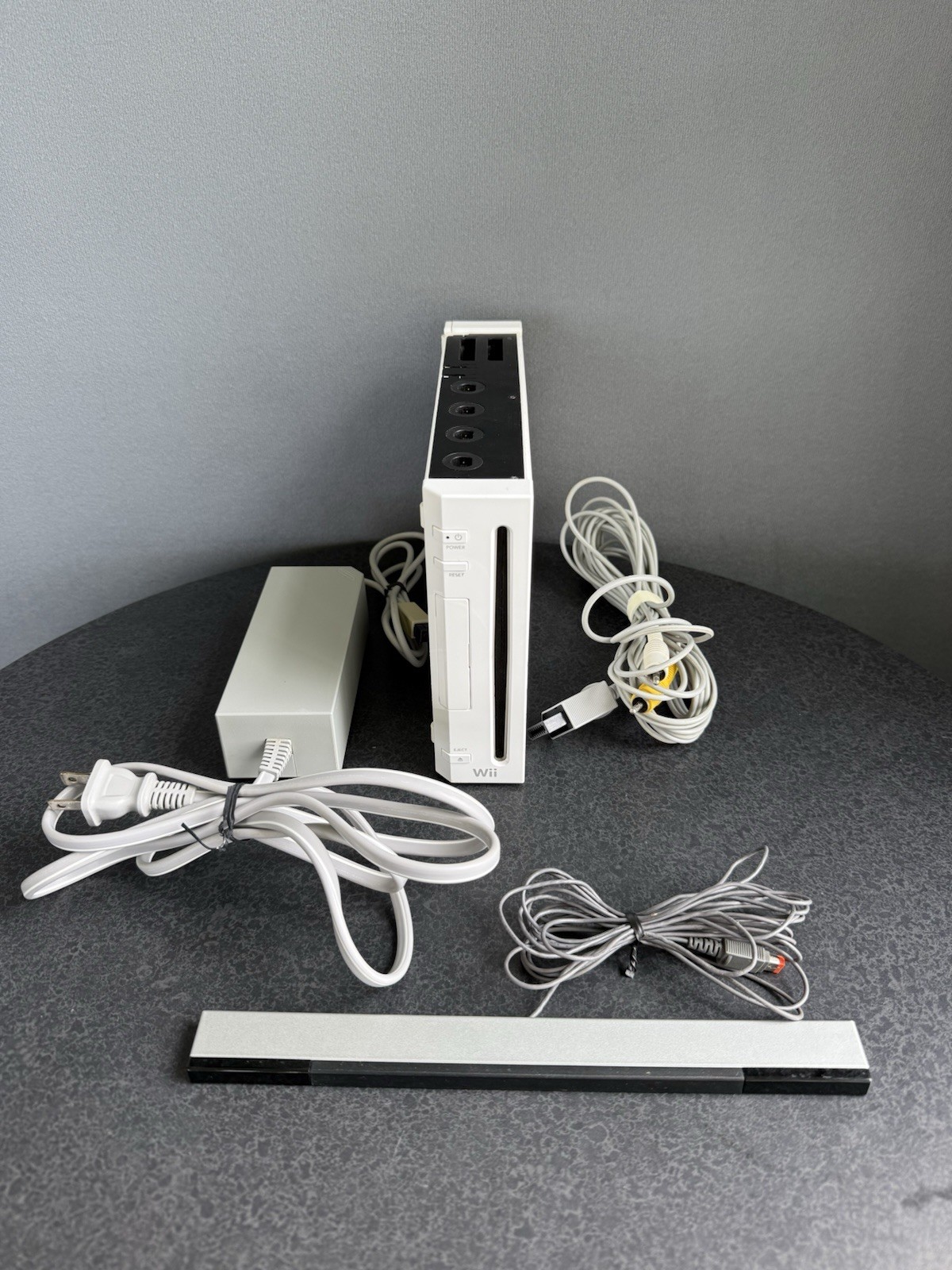 Nintendo Wii Console Model RVL-001 (USA) Sensor Bar Cables Tested (No Remote)