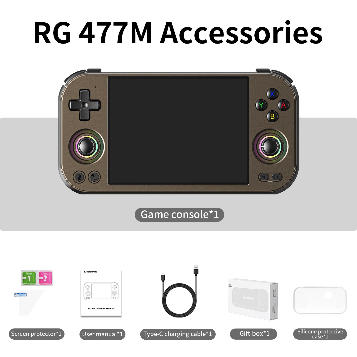 RG 477M Handheld Game Console 5300mAh Android 14 RG477M 4.7-inch
