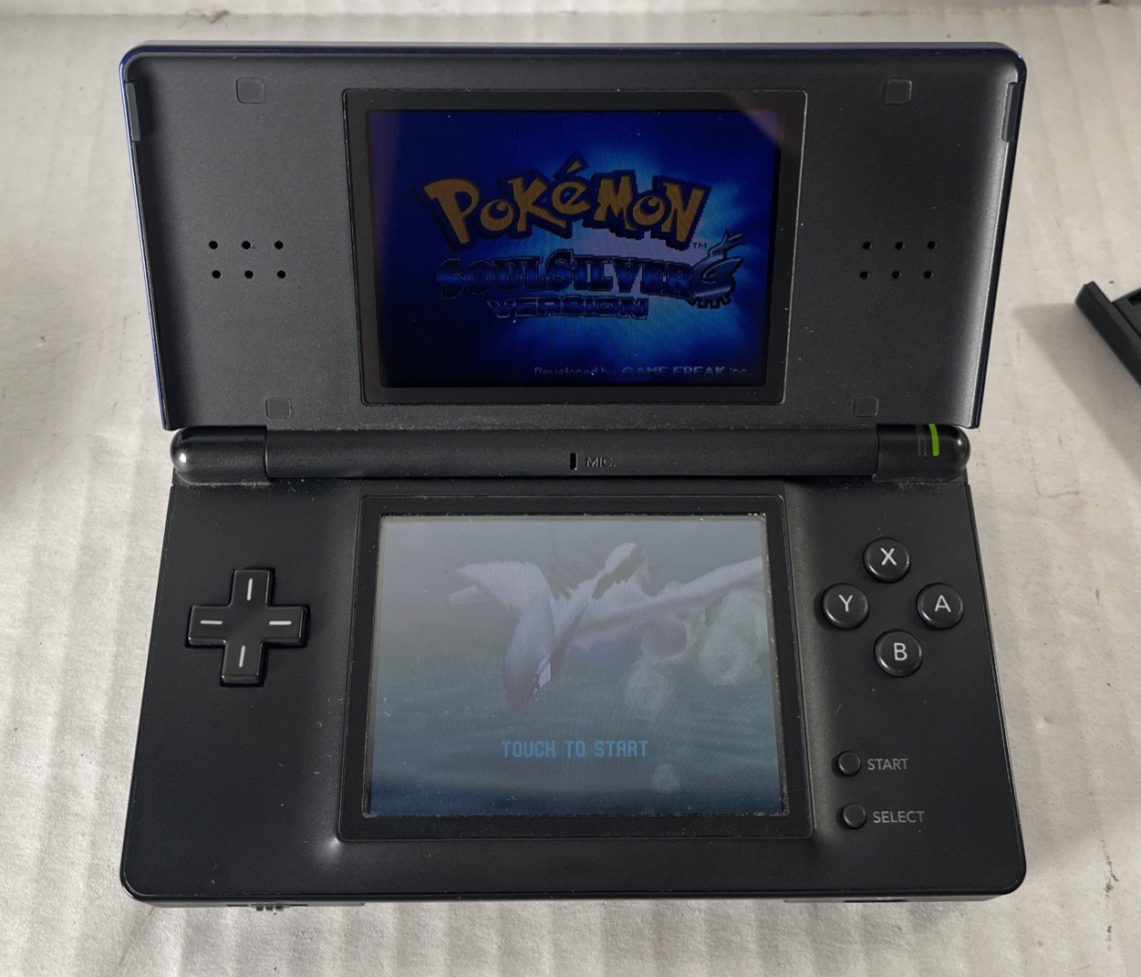 Nintendo DS Lite Cobalt Blue & Black System W/ Charger/ Car Charger No stylus!