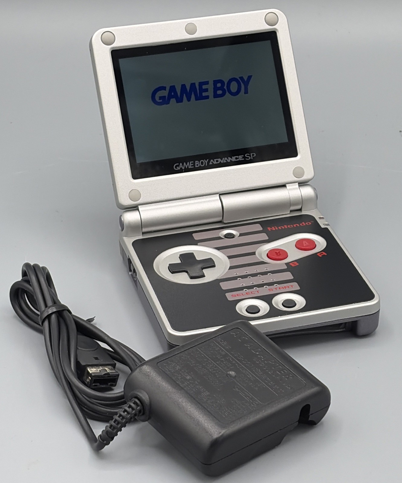Nintendo Gameboy Advance SP GBA IPS V2 Backlit LCD Screen NES Shell +OEM Charger