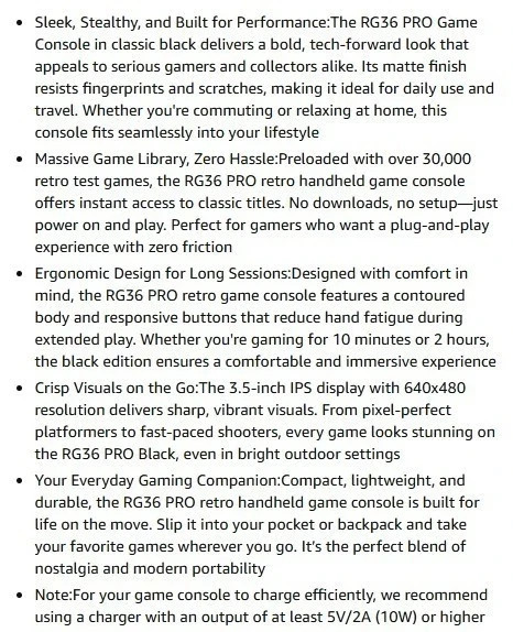 RG36 PRO Retro Handheld Game Console Open Source System, 3.5″ IPS Screen 64G TF