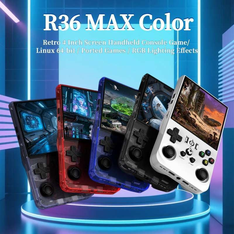 2025 New Upgrade R36MAX Retro Handheld Game Console with 64G Built-In 18000+ Cla