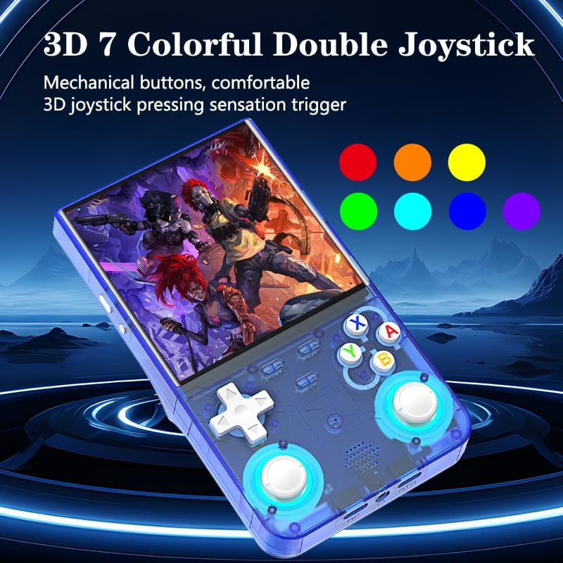 R36 Ultra Retro Handheld Game Console, with 128G Built-In 40000+ Games, 3000Mah
