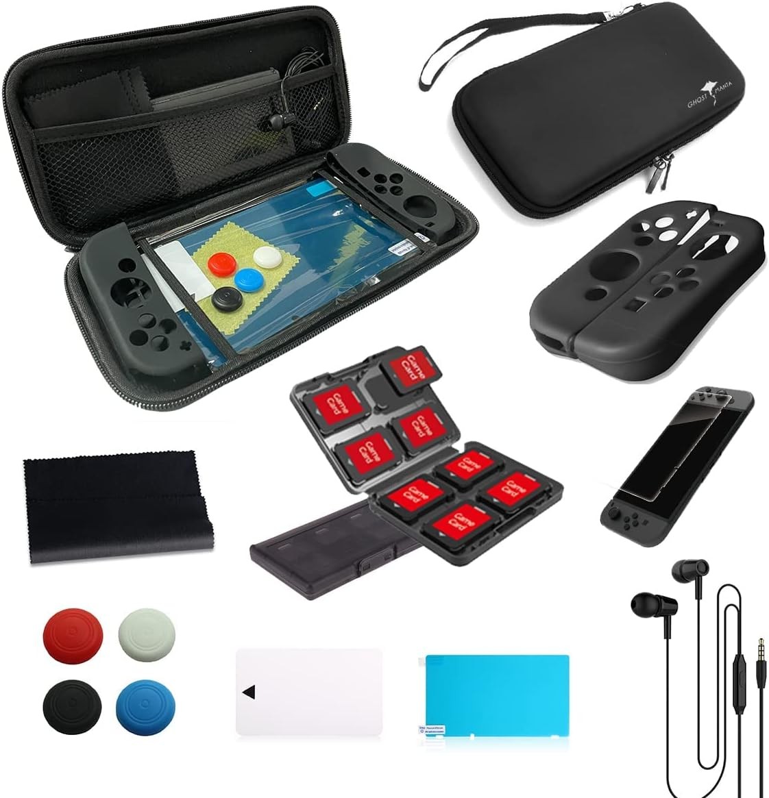 Accessories Kit Compatible with Nintendo Switch Console (13 in 1 Accessory Kit)