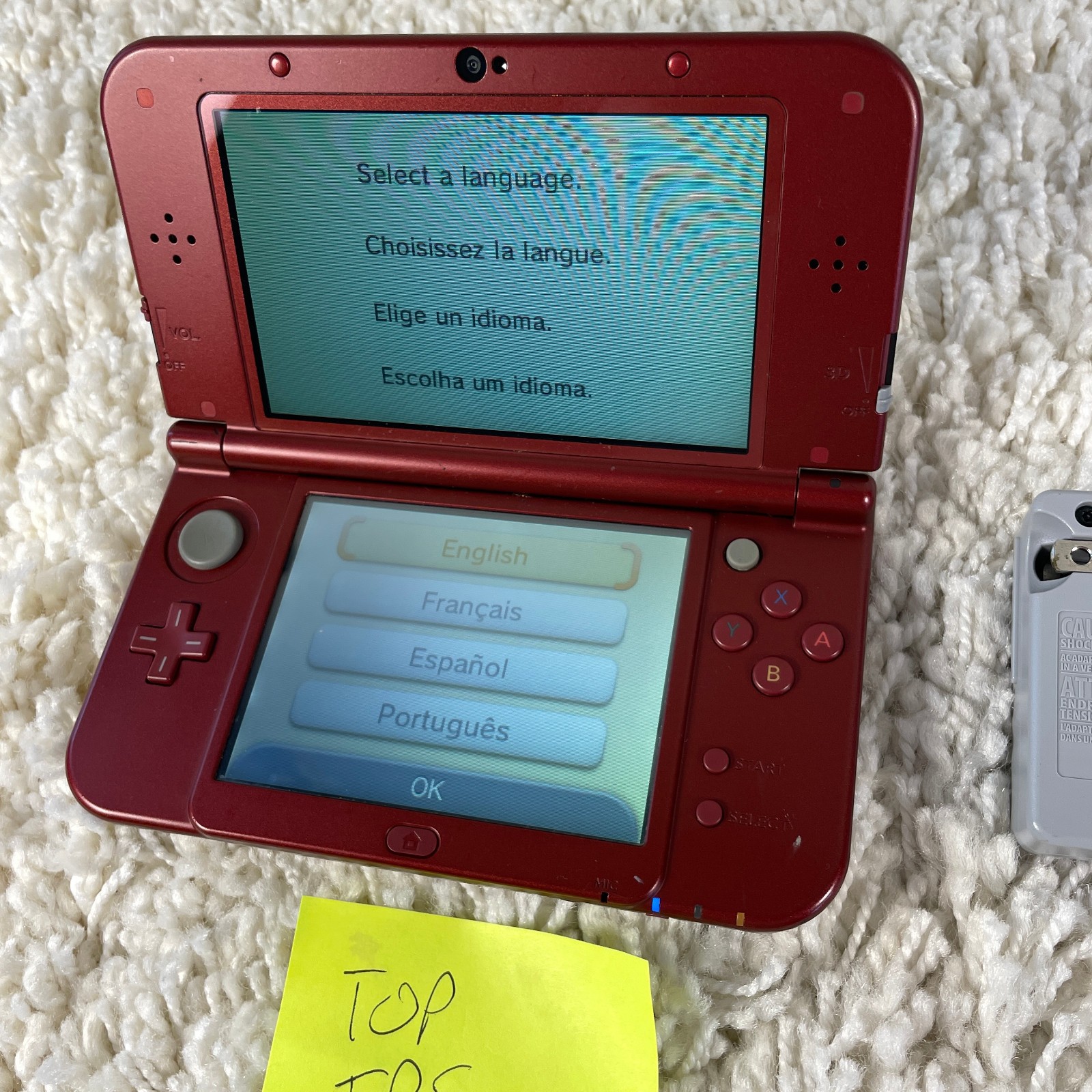 Nintendo “New” 3DS XL Metallic Red Handheld Console System RED-001 Top IPS Works