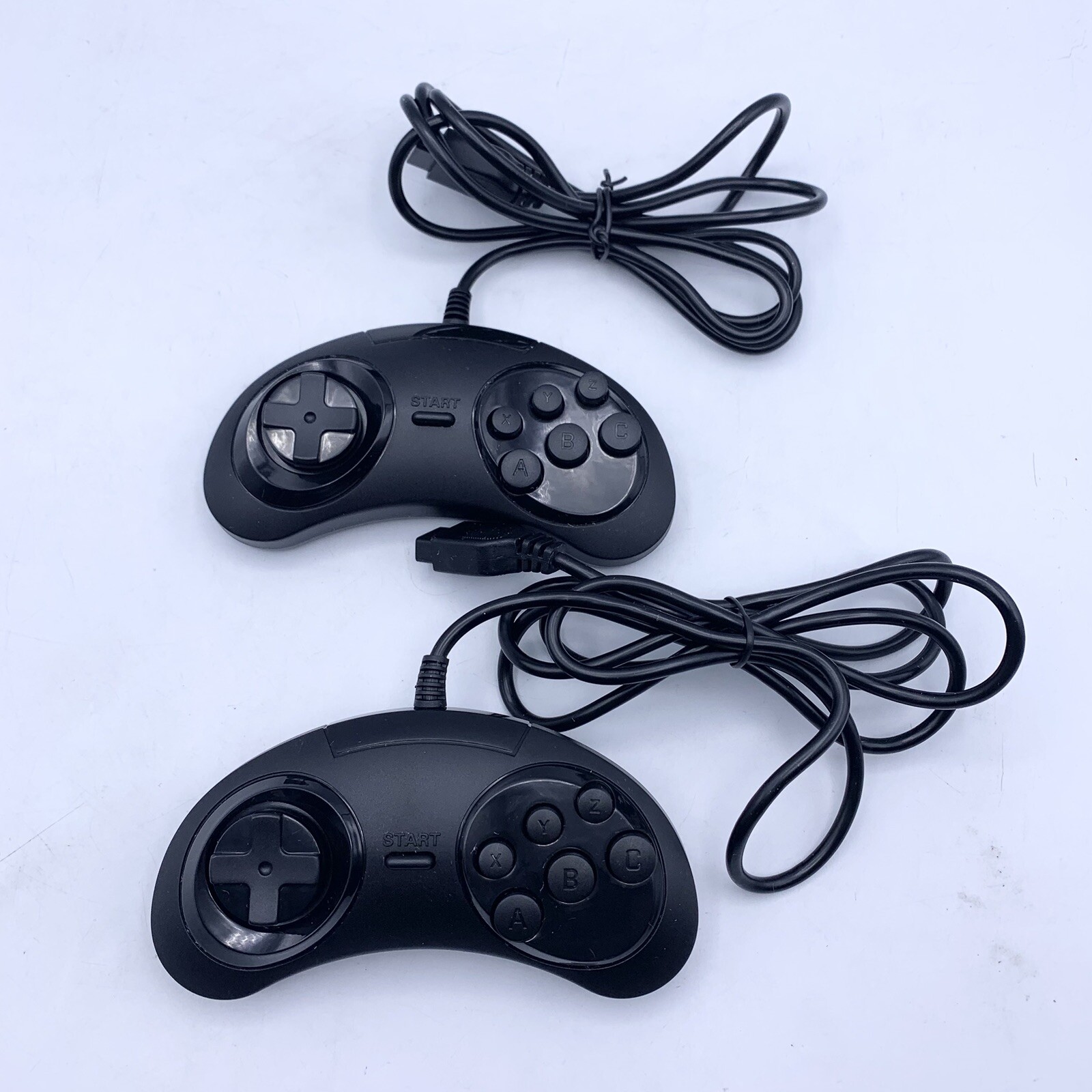 AT Games Sega Genesis Classic Mini Console W/ 2 Wired Controllers Cords Tested