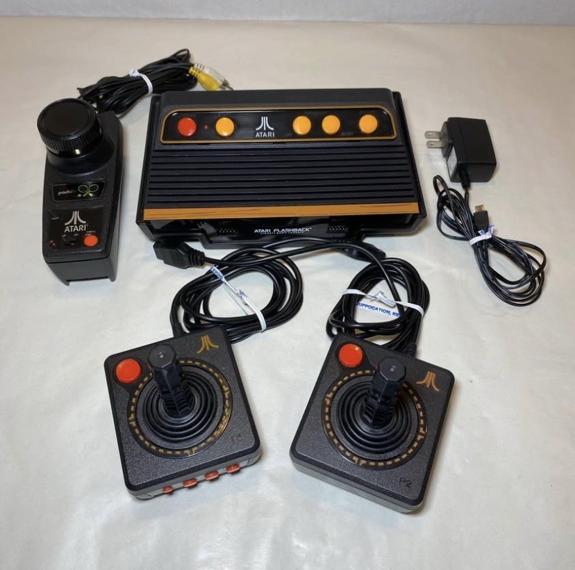 Atari Flashback 9 Retro Video Game Console Controllers Paddle Plug N Play TESTED
