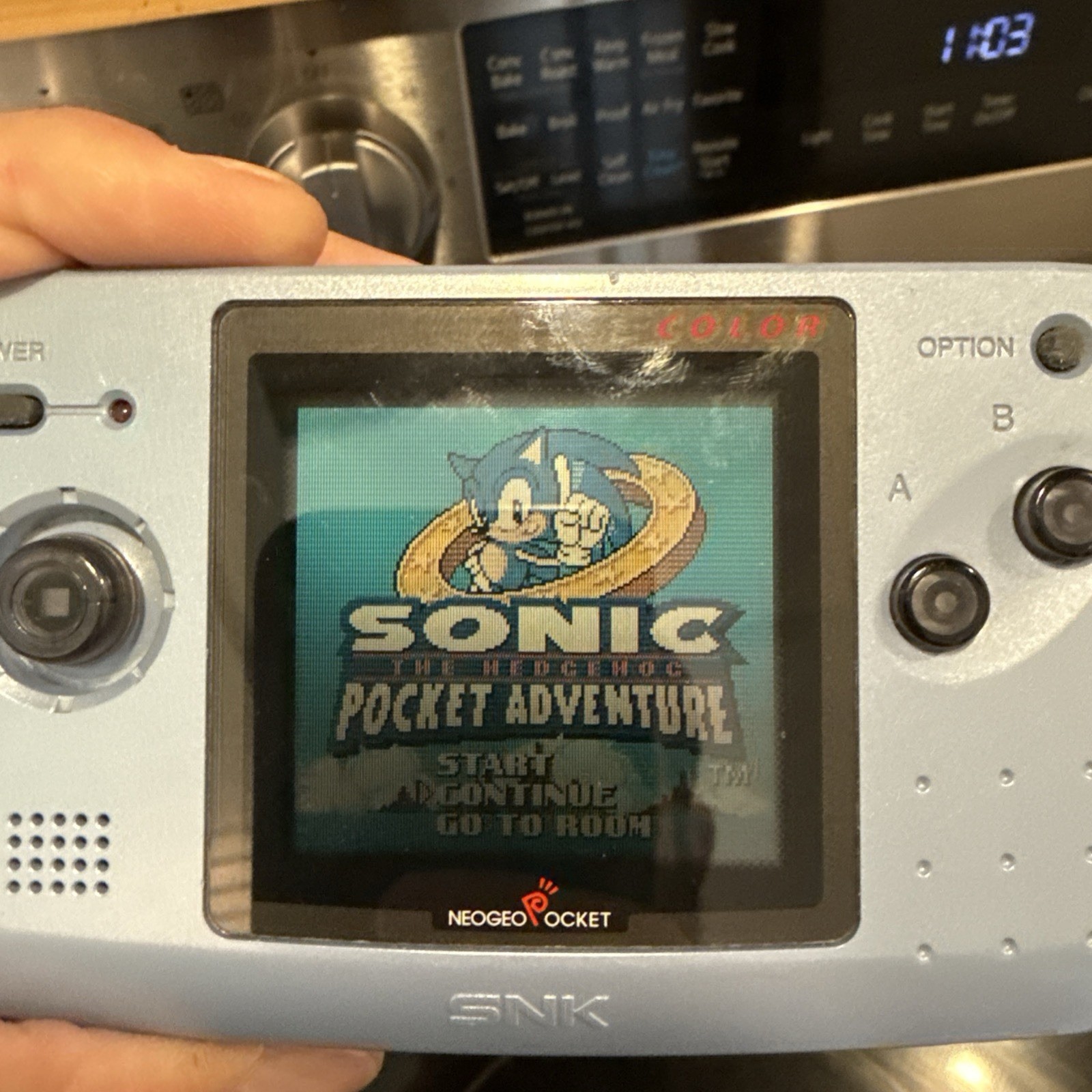 Neo Geo Pocket Color Blue Console – Tested, Missing Battery Covers.