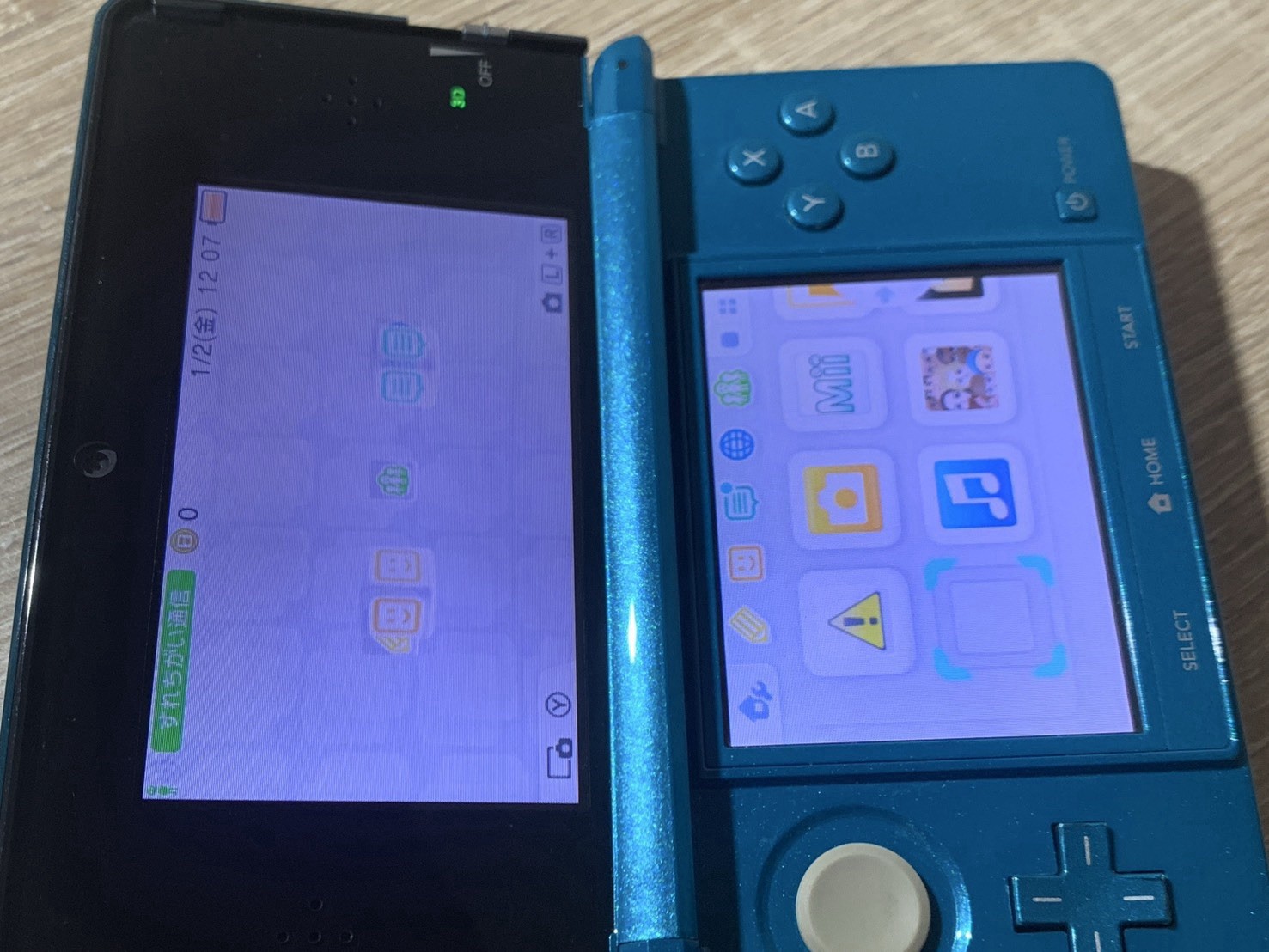 0823 Nintendo 3DS Aqua Blue Very Good TESTED