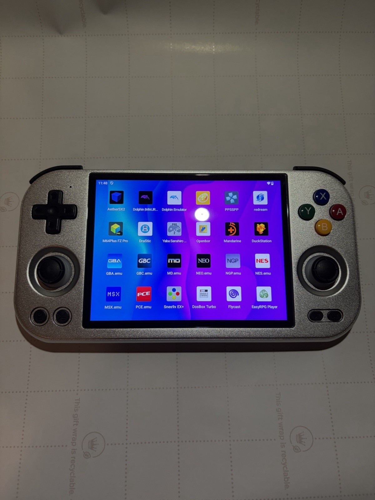 Anbernic RG 477M Silver 12GB RAM 256GB After Market Stacked Shoulder Buttons
