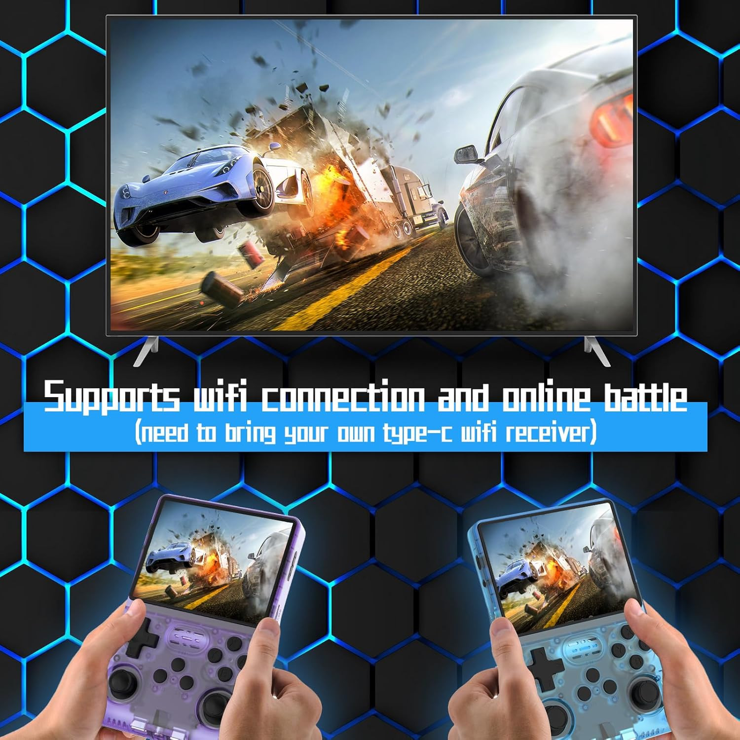 [30000 in 1] R40S PRO Handheld Game Console 3.5 Inch IPS Screen Mini Retro Conso