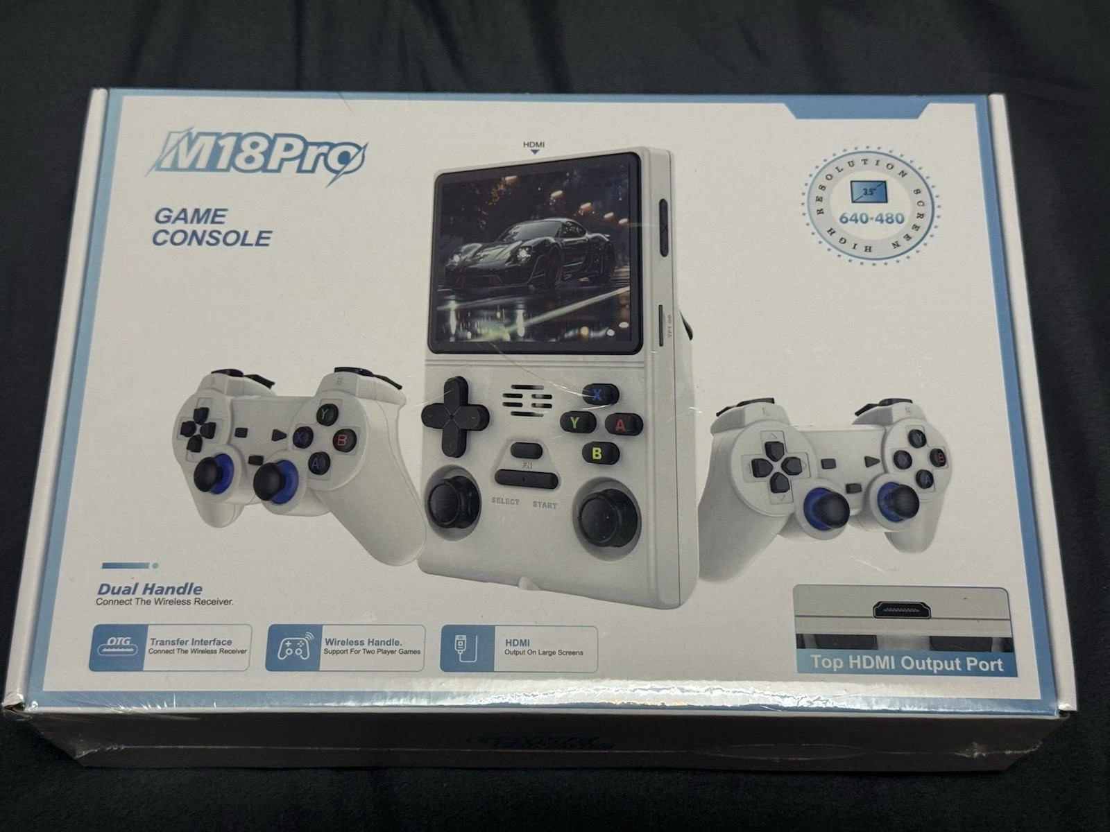 M18 Pro Portable game console with controls combo 10000 games and TV console