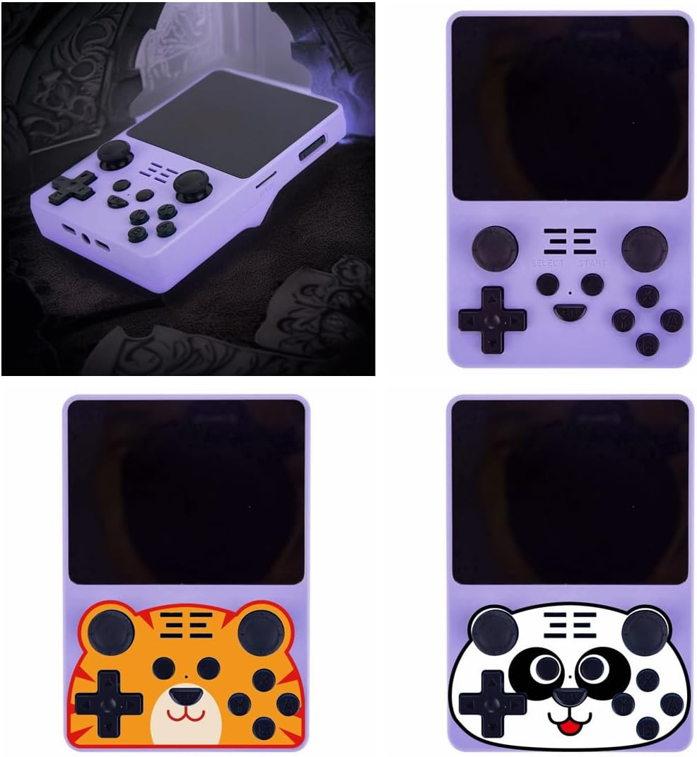 Purple RGB20S Handheld Game Console Custom-Made Model (128G)
