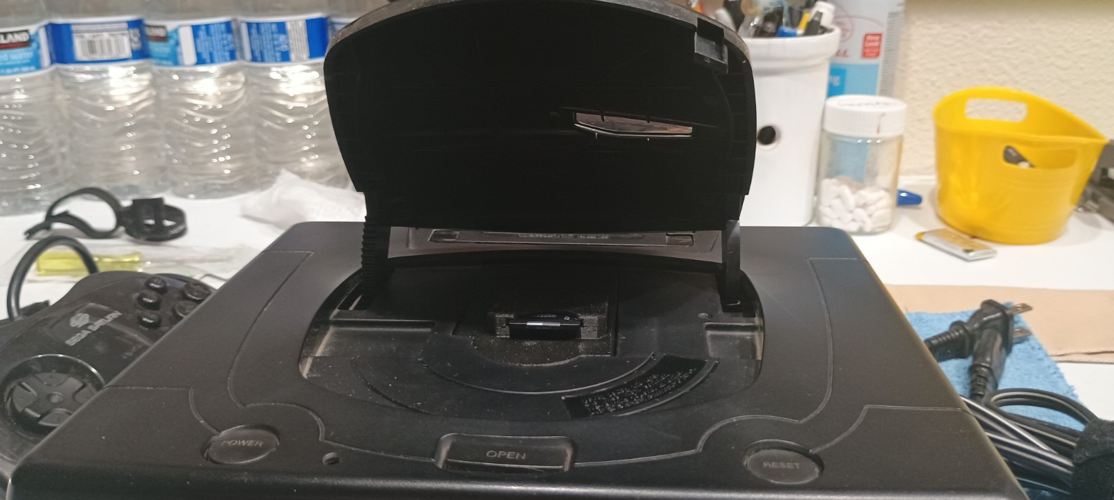 Sega Saturn Console Black MK-8000A Phoebe ODE Laser Bear SD Mount 32GB SanDisk