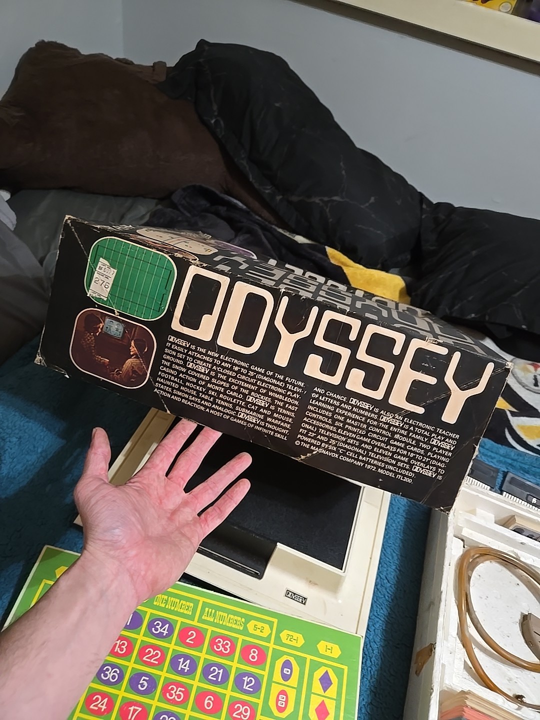 1972 Magnavox Odyssey with Games, Cards, And Controller Vintage Console Complete